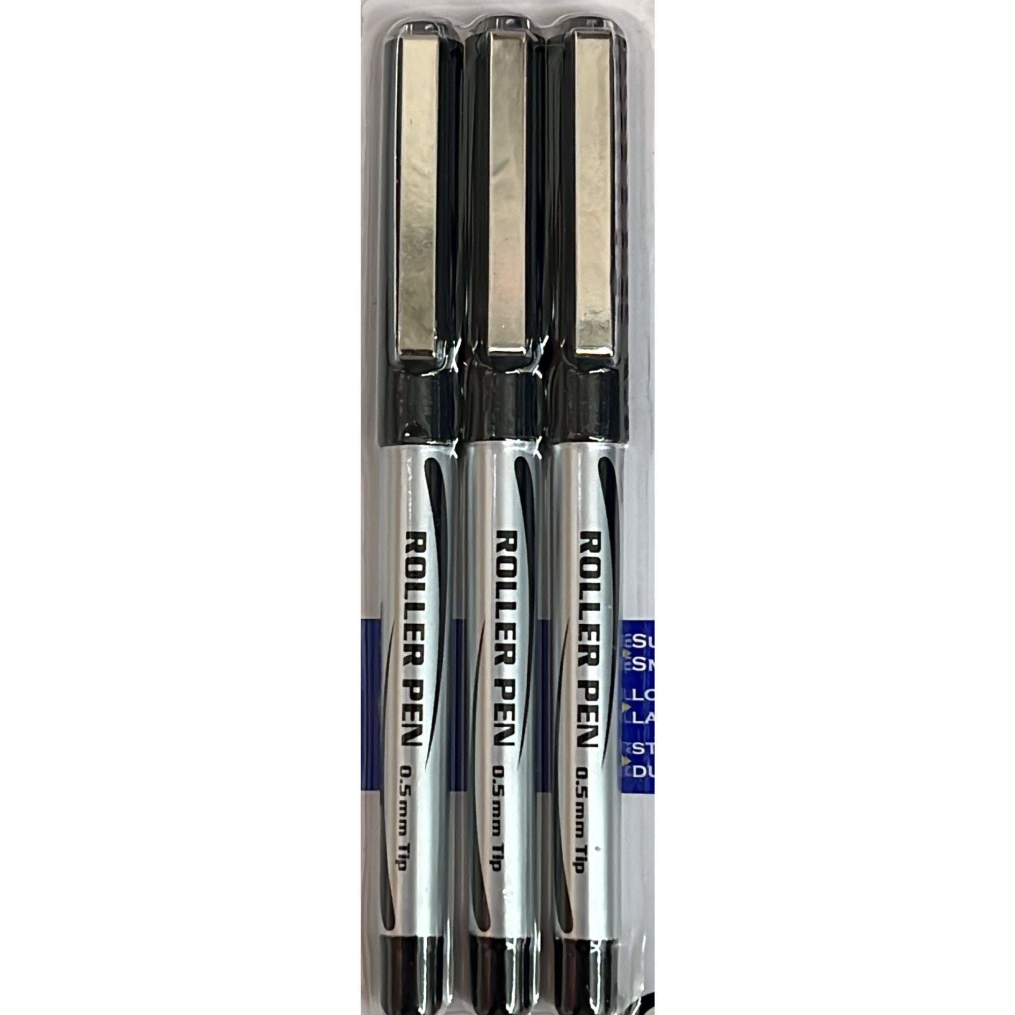 Elite Series –Premium Black Roller Pen: 3 Pack Rollerball Pens product detail image