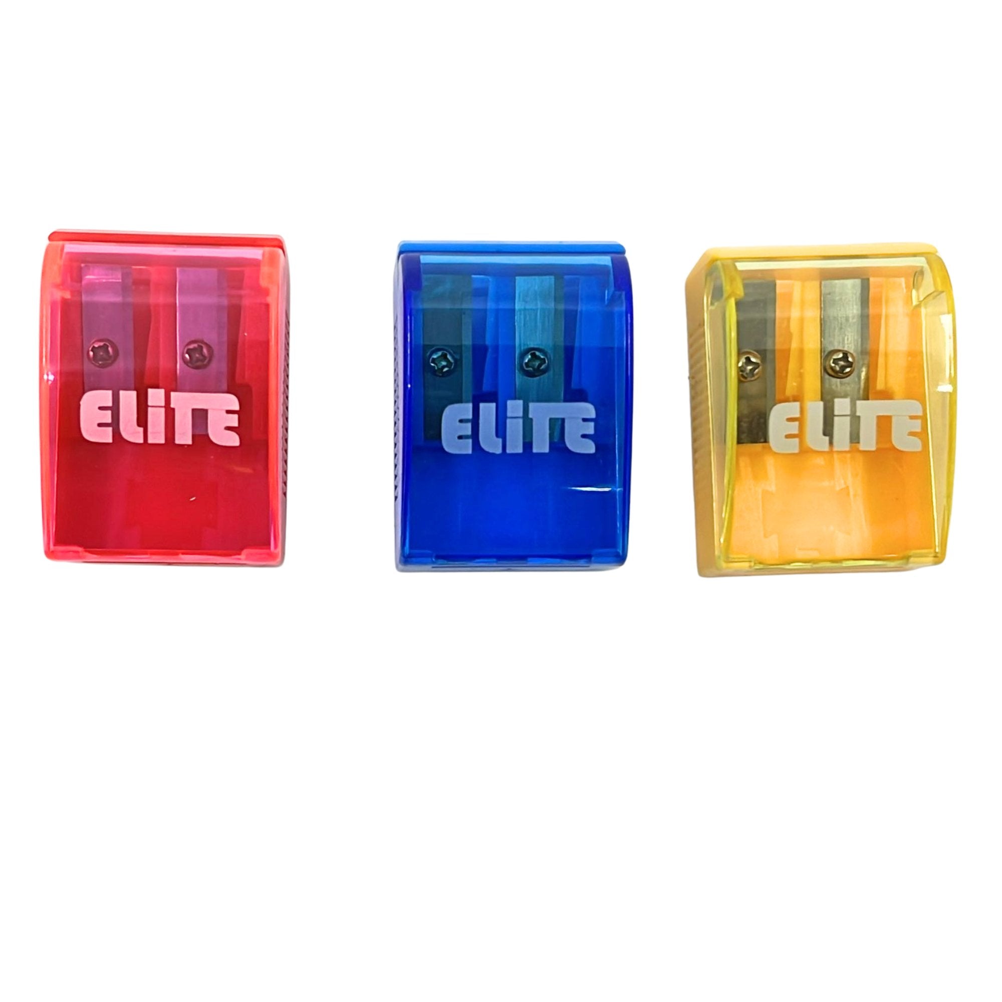 Elite Series 2 Hole Compact Dual Size Pencil Sharpeners: 3 Pack product image 5
