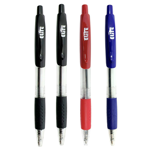 Elite Series Assorted Gel Ballpoint Pens – 1.0mm Bold Bullet Tip