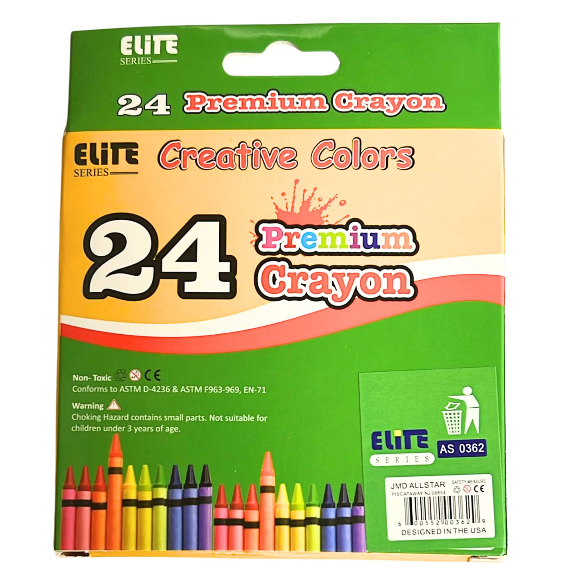 Elite Series – Count Box of Non Toxic Crayons: 24 Pack Crayons School product image 5