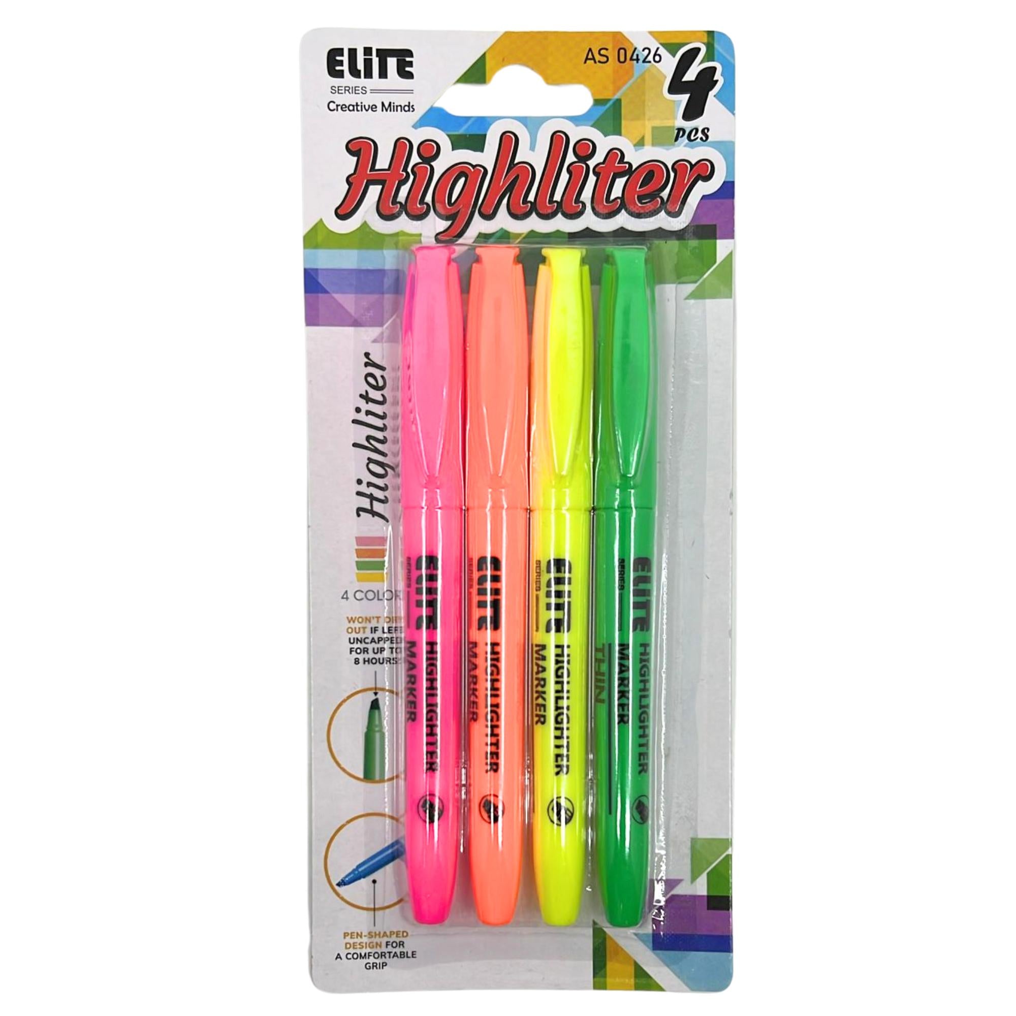 Elite Series Highlighter Set: 4 Pack Highlighters main product image