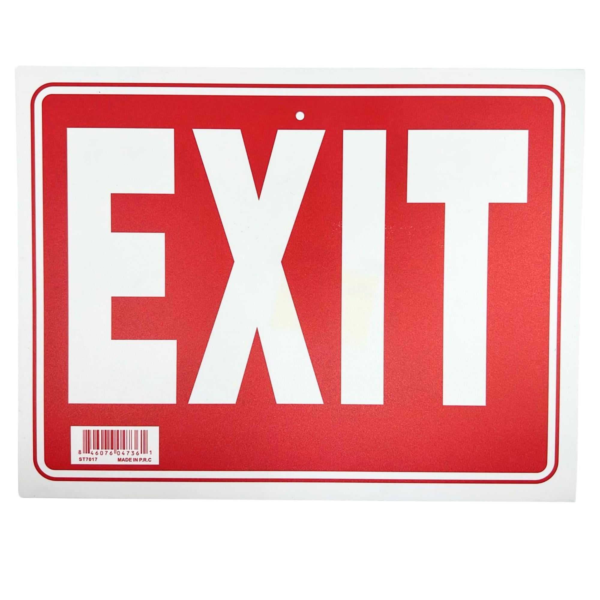 9"X12" "EXIT" Plastic Signage Sign 1 Pack Emergency & Exit Signs Outdoor main product image