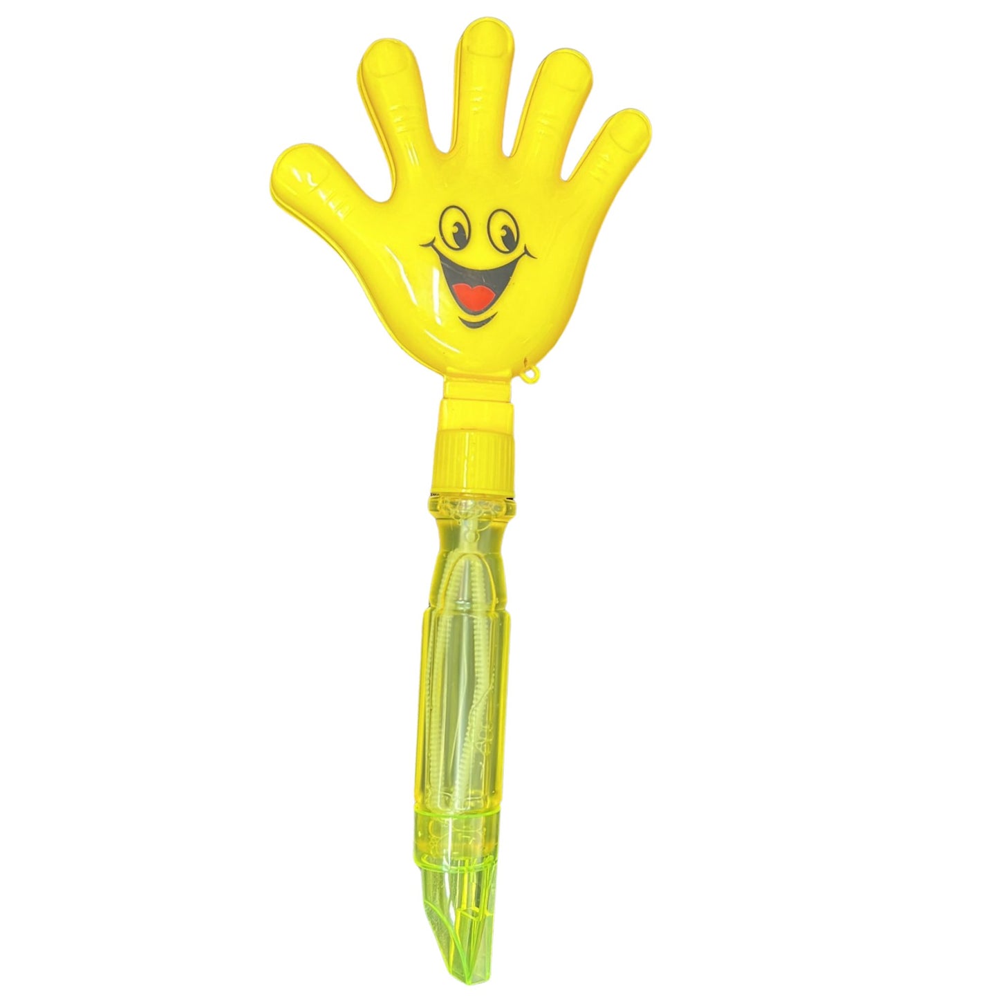 10" Bubble Emoji Hand Stick Wind with Whistle at Bottom 