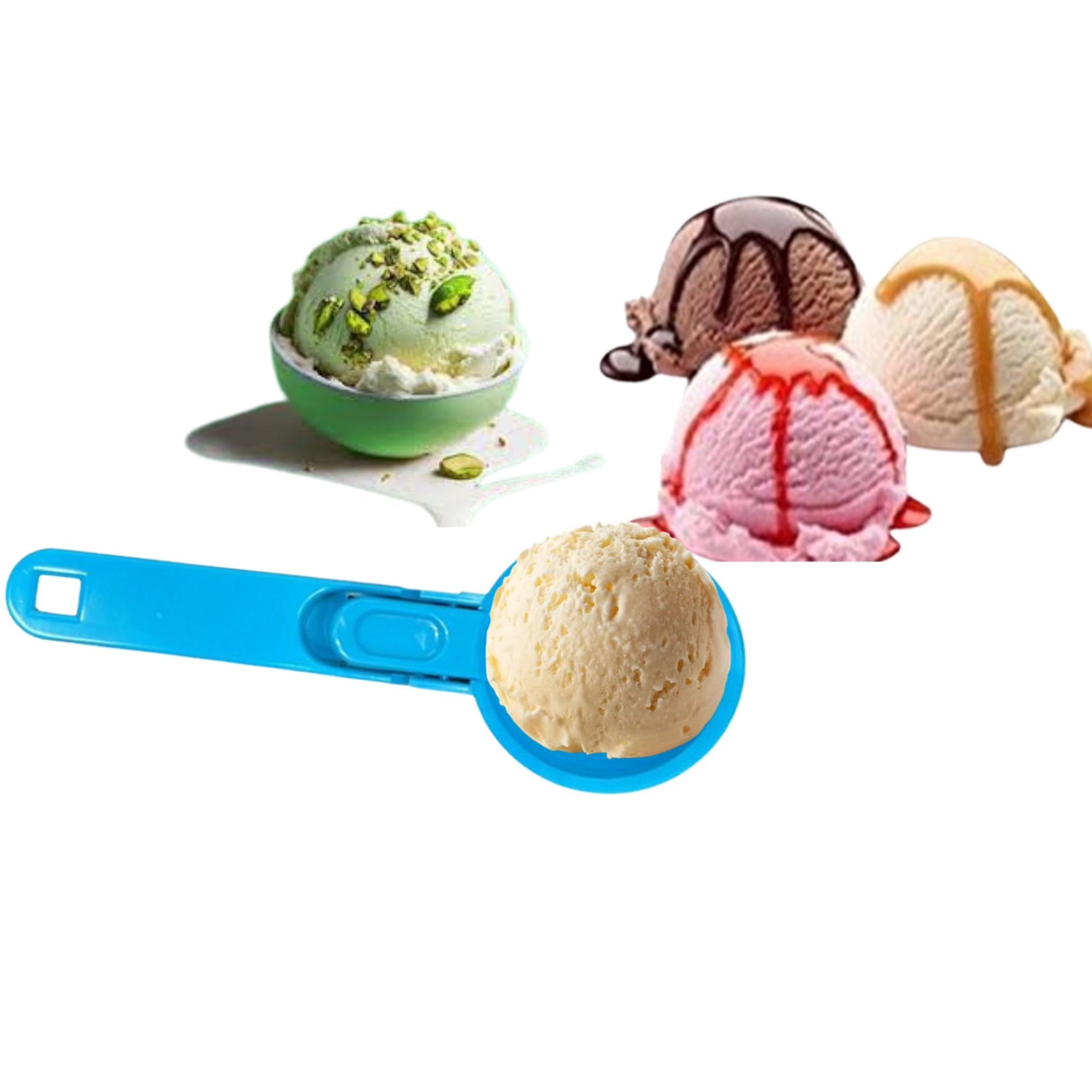 Plastic Ice Cream Scoop with Easy Release Lever: 1 Pack Tongs Kitchen Accessories product image 8