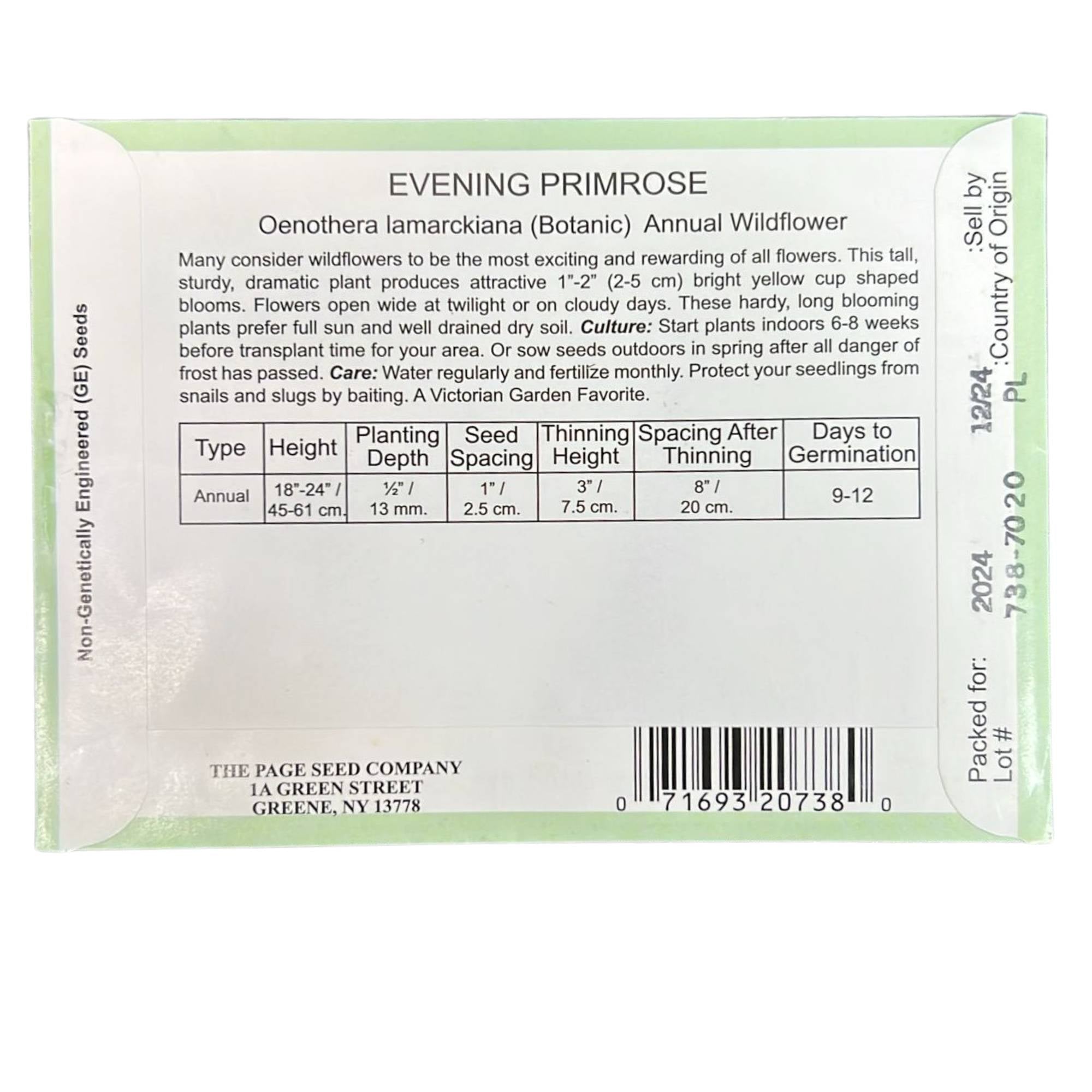 Valley Greene 250mg Evening Primrose Seeds: 2 Pack size and feature image