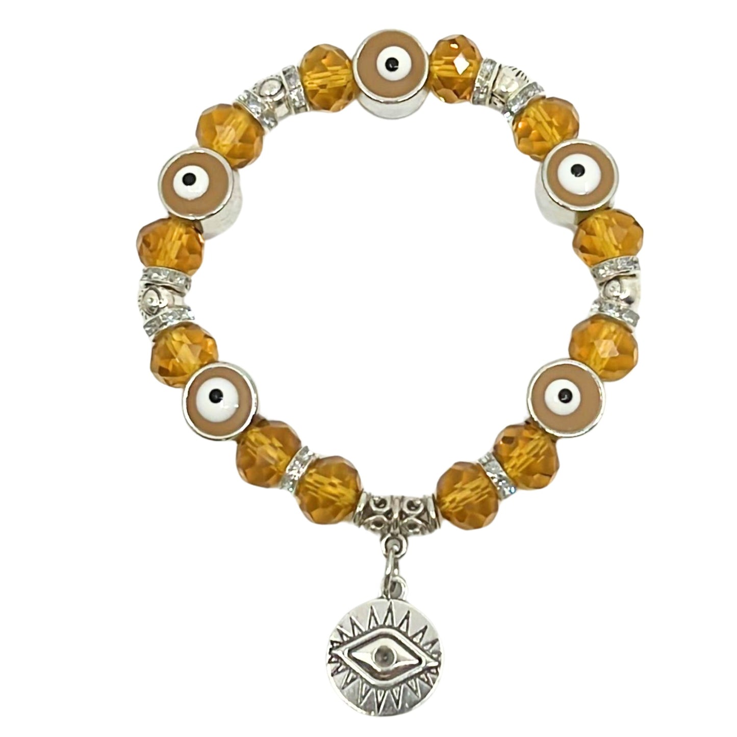 Evil Eye Colorful Bead Bracelet