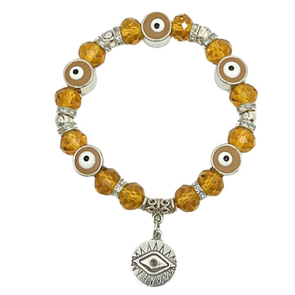 Evil Eye Colorful Bead Bracelet