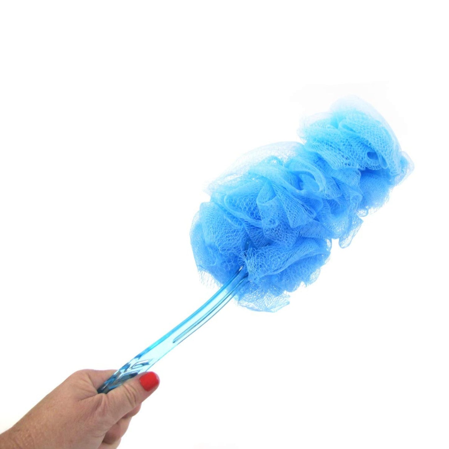 Exfoliating Long Loofah Stick with Crystal Handle
