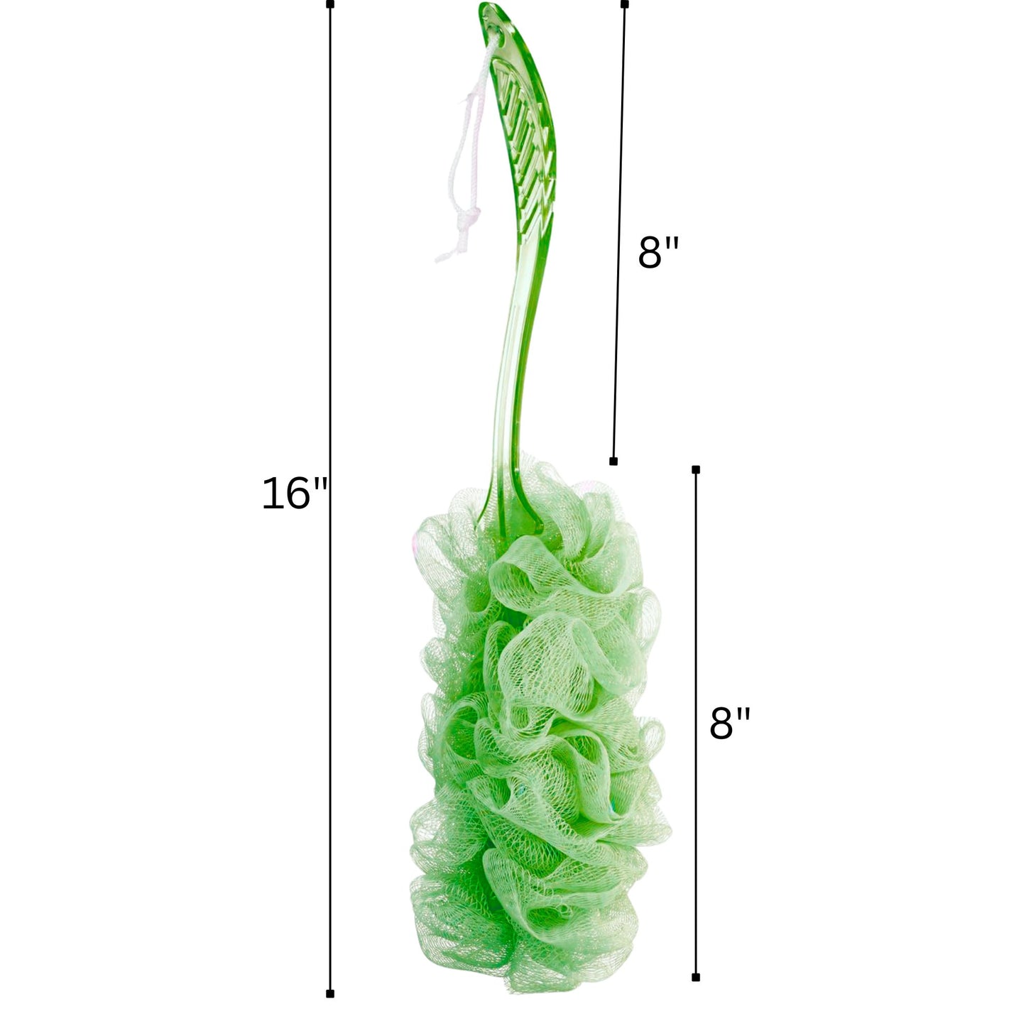 Exfoliating Long Loofah Stick with Crystal Handle