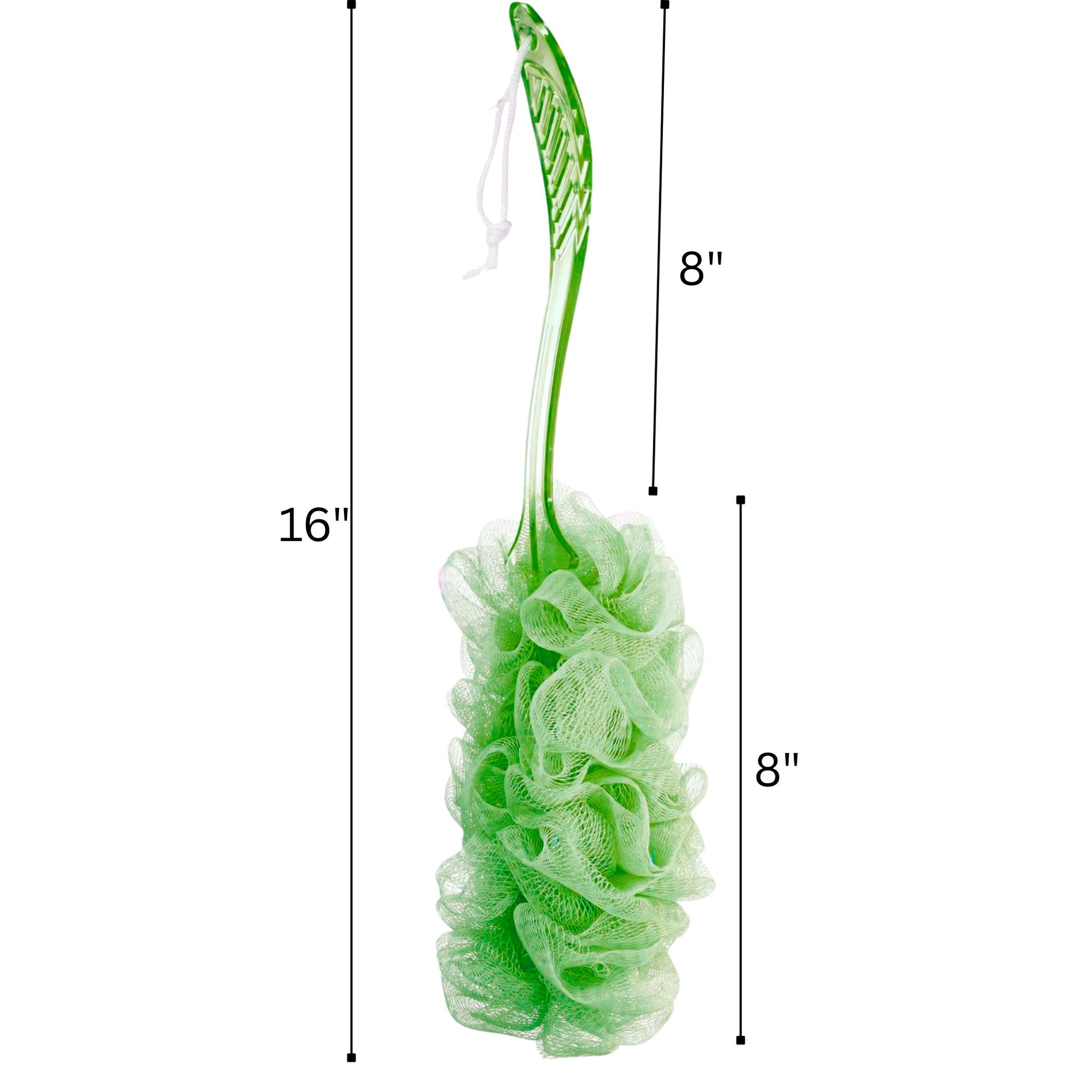 Exfoliating Long Loofah Stick with Crystal Handle