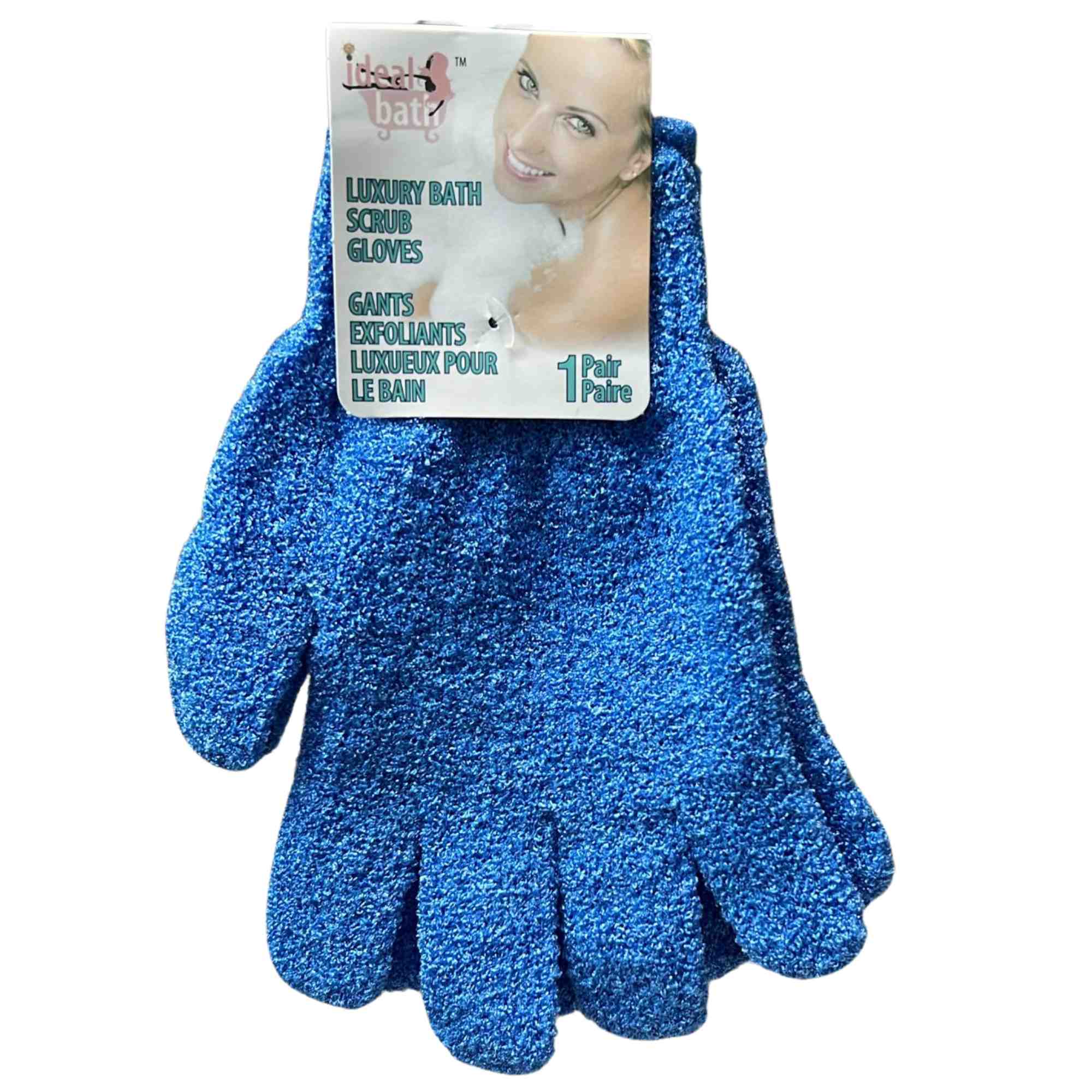 Luxury Bath Exfoliating Mitts Scrub Gloves: 1 Pair Bath Brushes Bath Essentials Bathroom product image 6