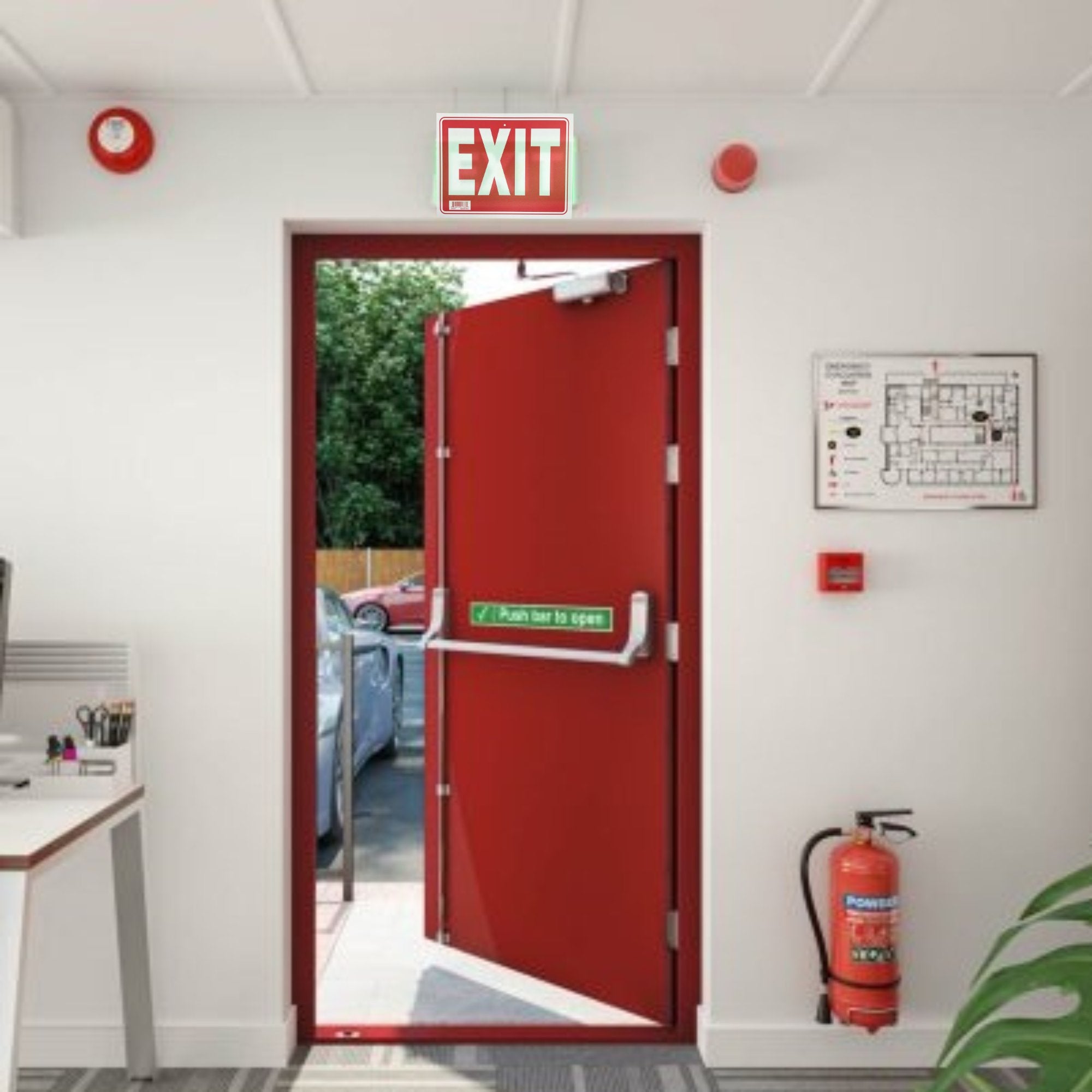 9"X12" "EXIT" Plastic Signage Sign 1 Pack Emergency & Exit Signs Outdoor size and feature image