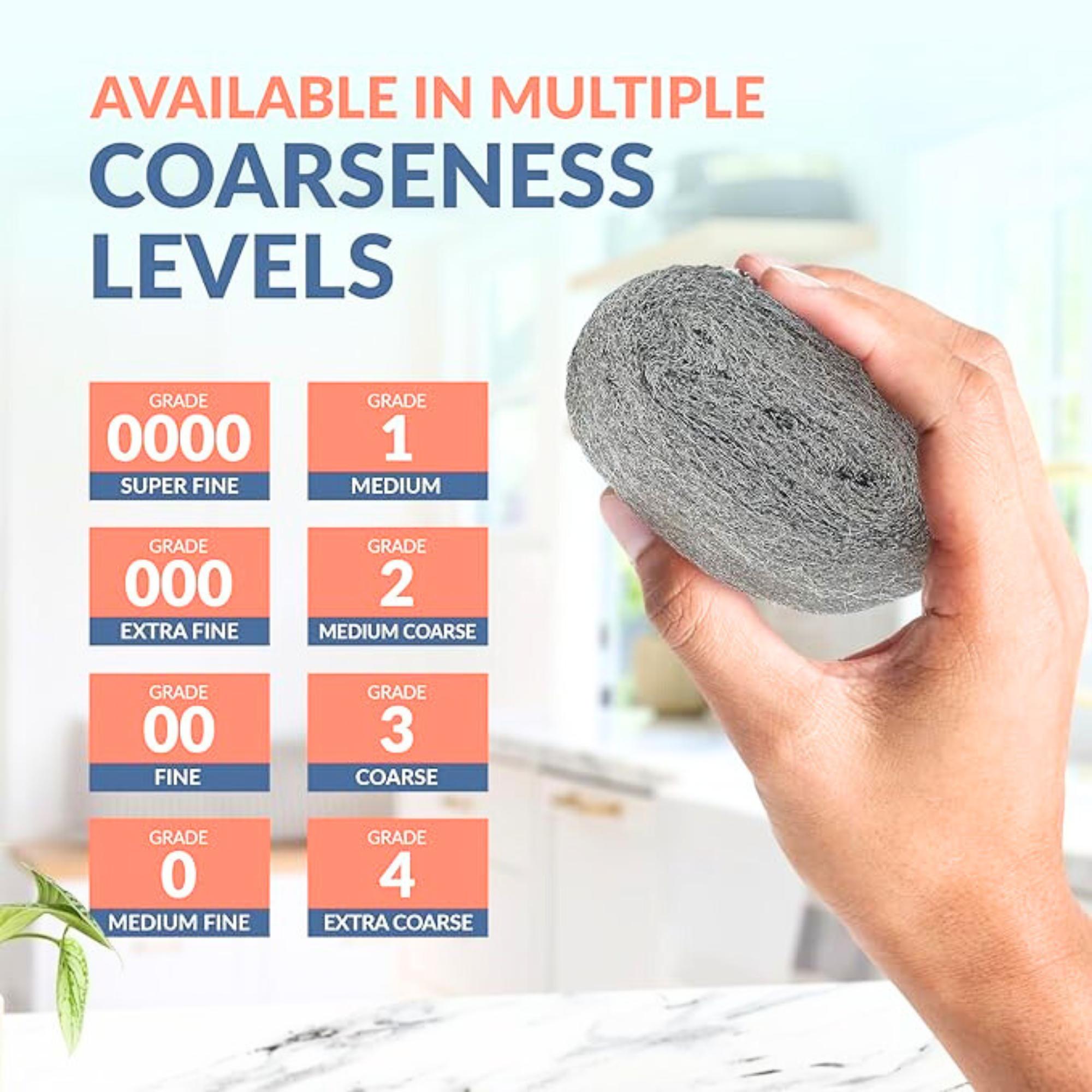 PAMI Grade #000 Extra Fine Steel Wool Pads: 8 Pads Cleaning Steel Wool product detail image