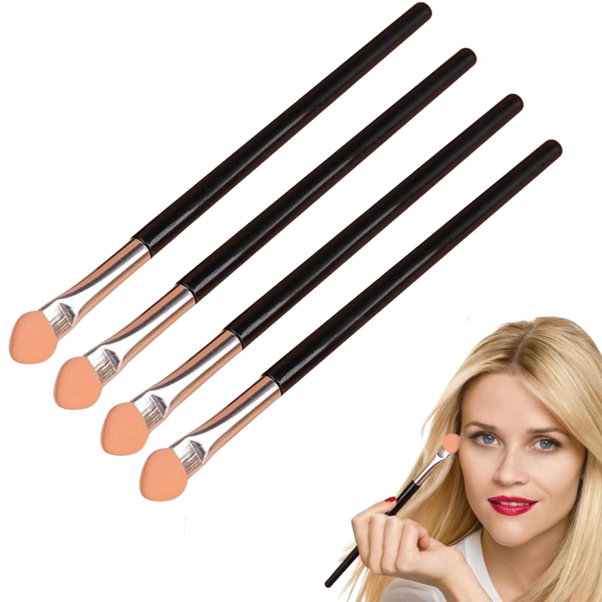 4.6 Inch Eyeshadow Applicator Set: 4 Pack Makeup Brushes Holidays Gift Tools lifestyle use image