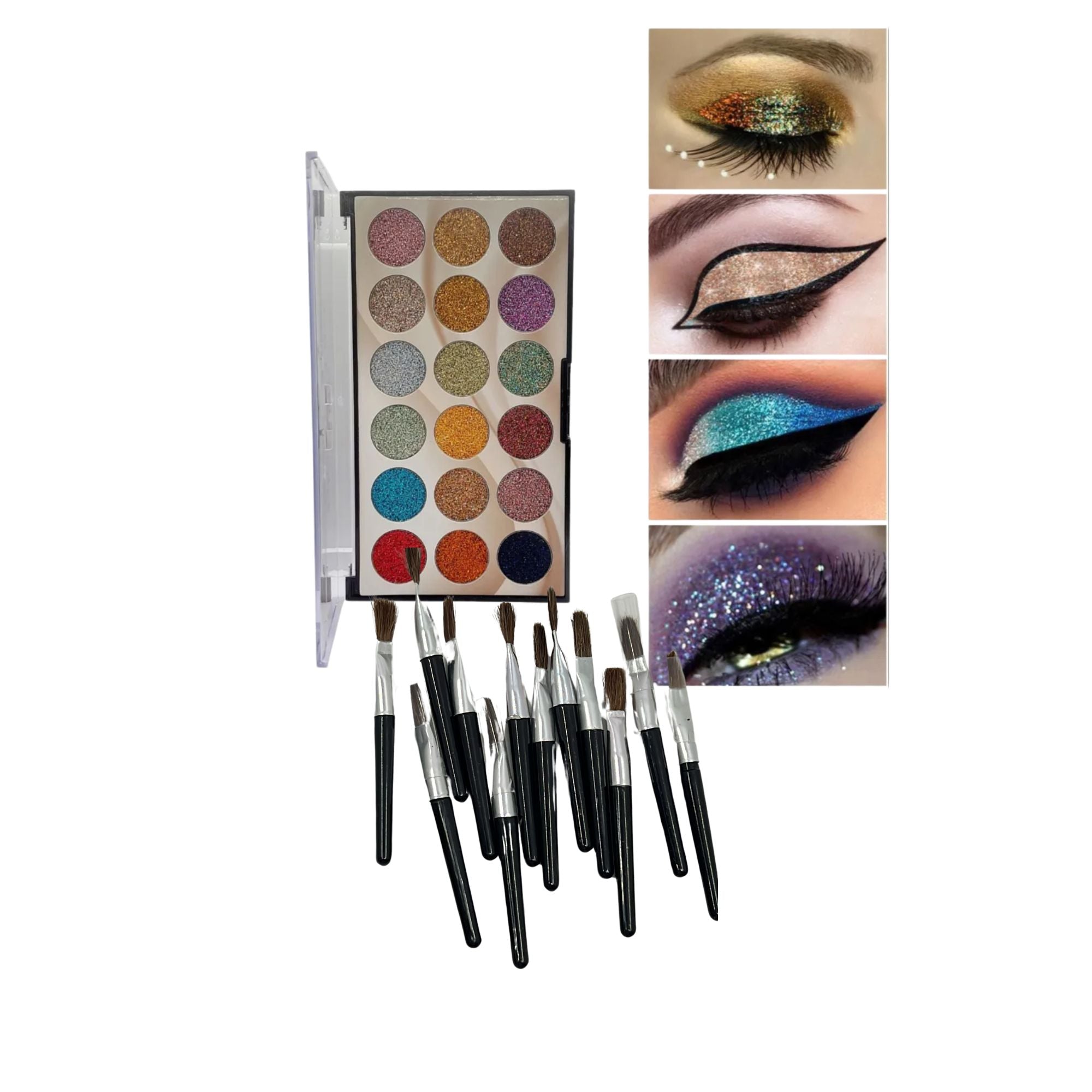 Mini Eyeshadow Brushes Travel Set: 12 Pack Makeup Brushes Holidays Gift Tools product detail image