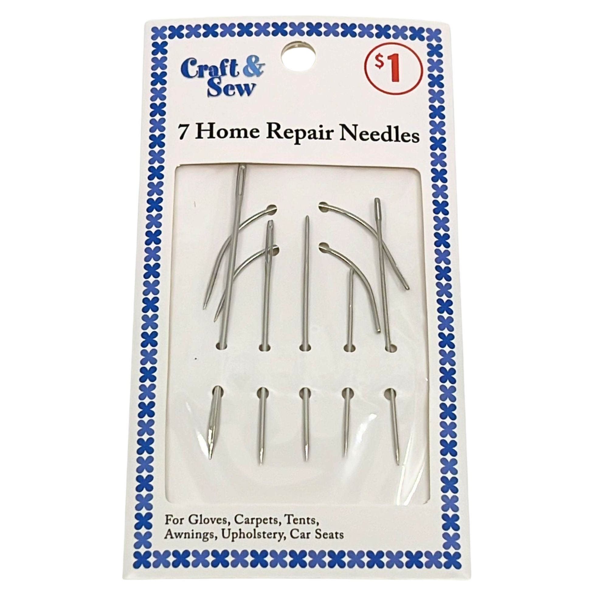 Fabric Repair Steel Hand Sewing Needles: 7 Pack Sewing Kits DIY main product image