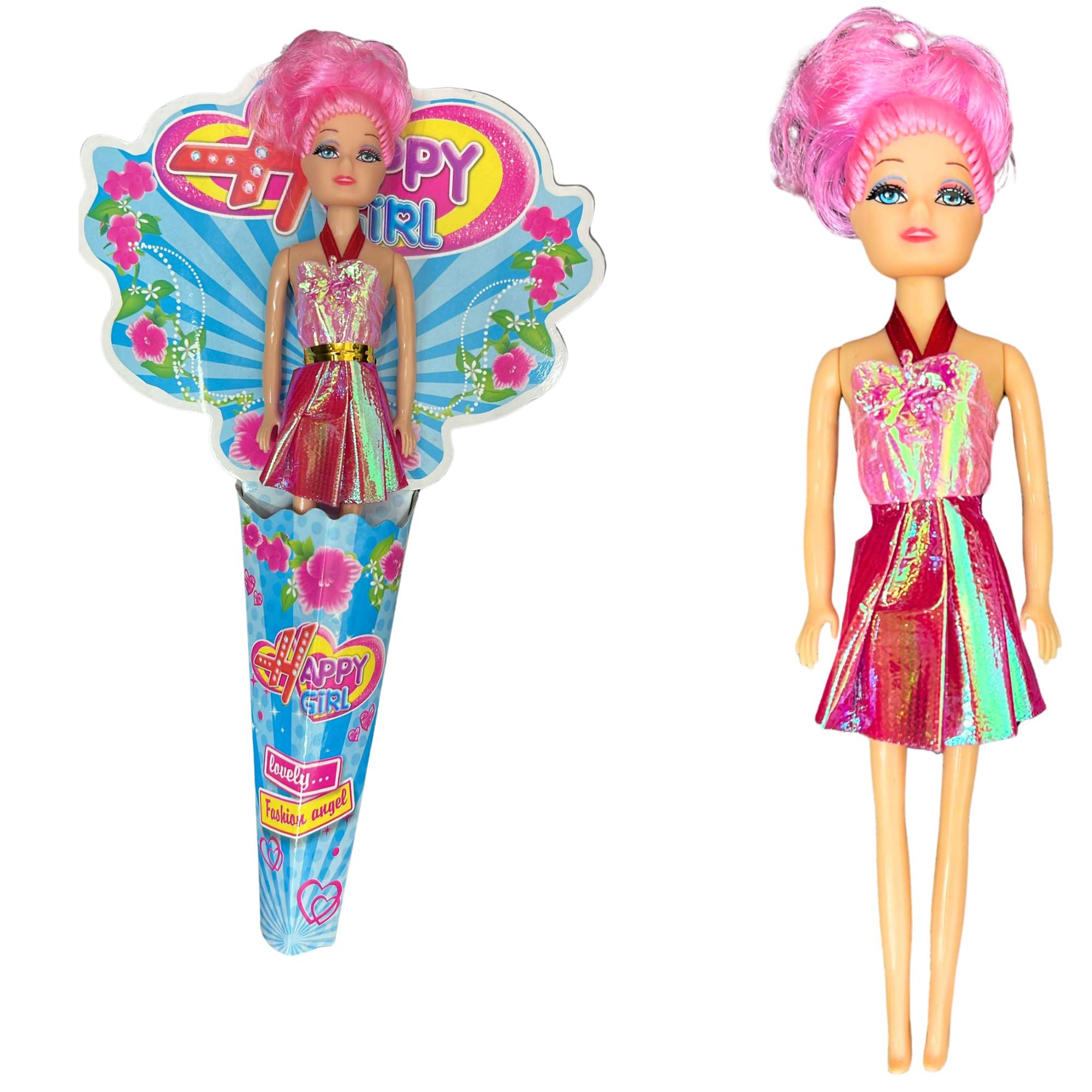 Happy Girl 6" Assorted Mini Dolls Lovely Fashion Angel Dolls for Kids: 1 Pack Holidays Gift Toys lifestyle use image