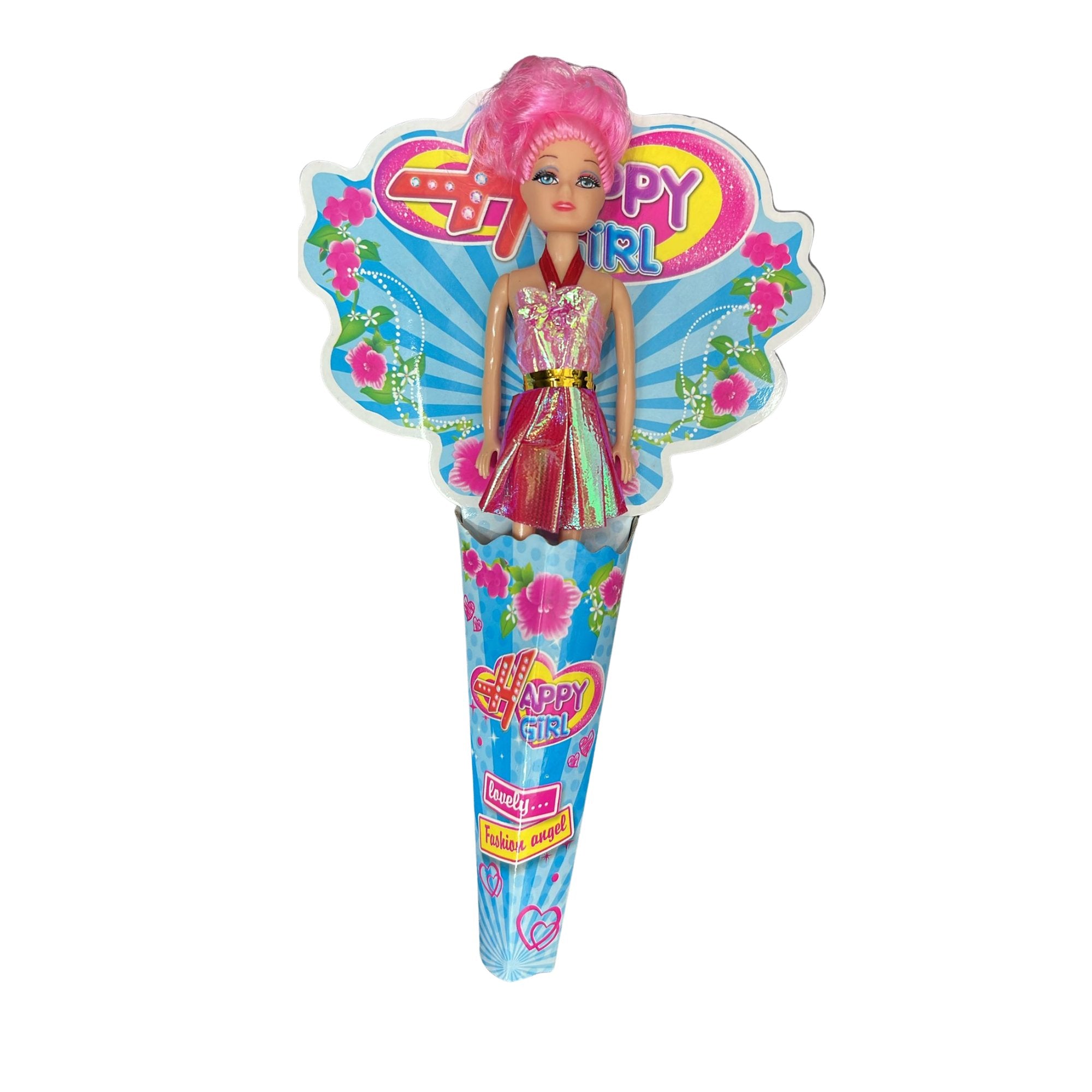 Happy Girl 6" Assorted Mini Dolls Lovely Fashion Angel Dolls for Kids: 1 Pack Holidays Gift Toys size and feature image
