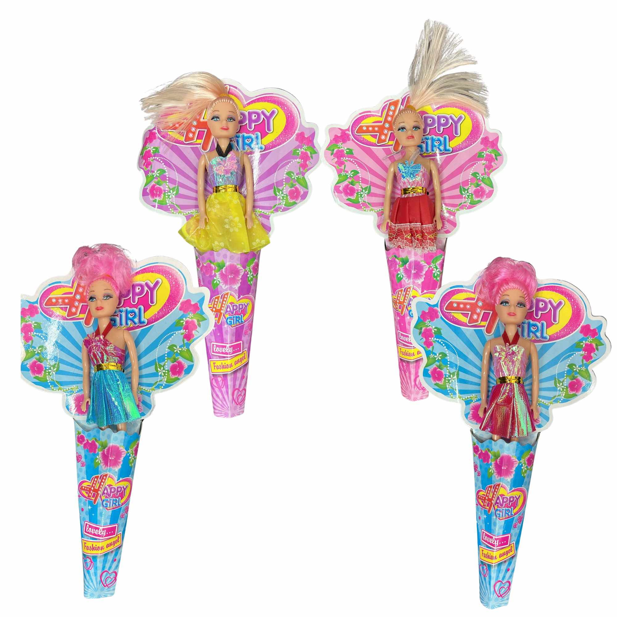 Happy Girl 6" Assorted Mini Dolls Lovely Fashion Angel Dolls for Kids: 1 Pack Holidays Gift Toys main product image