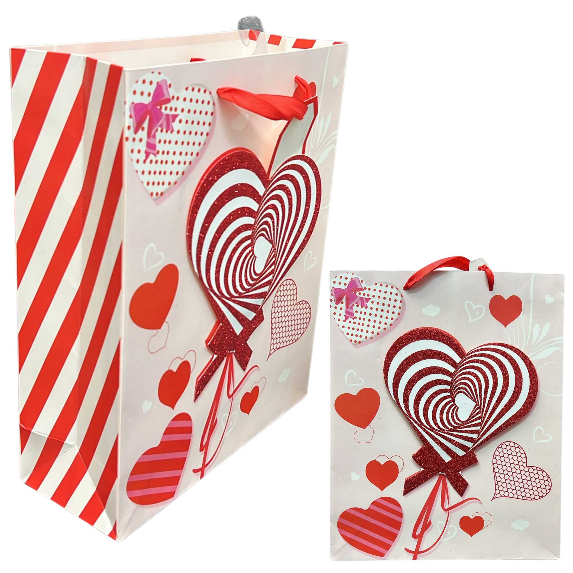 Heart Design Valentines Day 10x13 Gift Bags: 1 Pack Gift Bag Valentines product image 15