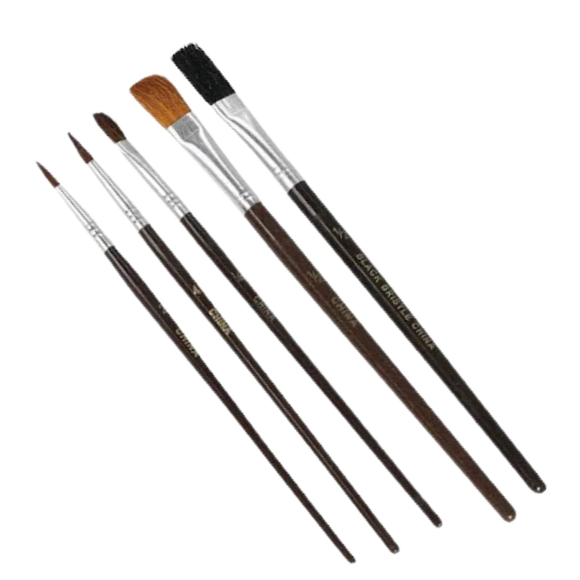 Assorted Pony Hair Artist Brushes: 5 Pack Swim Goggles & Masks Art Brush School size and feature image