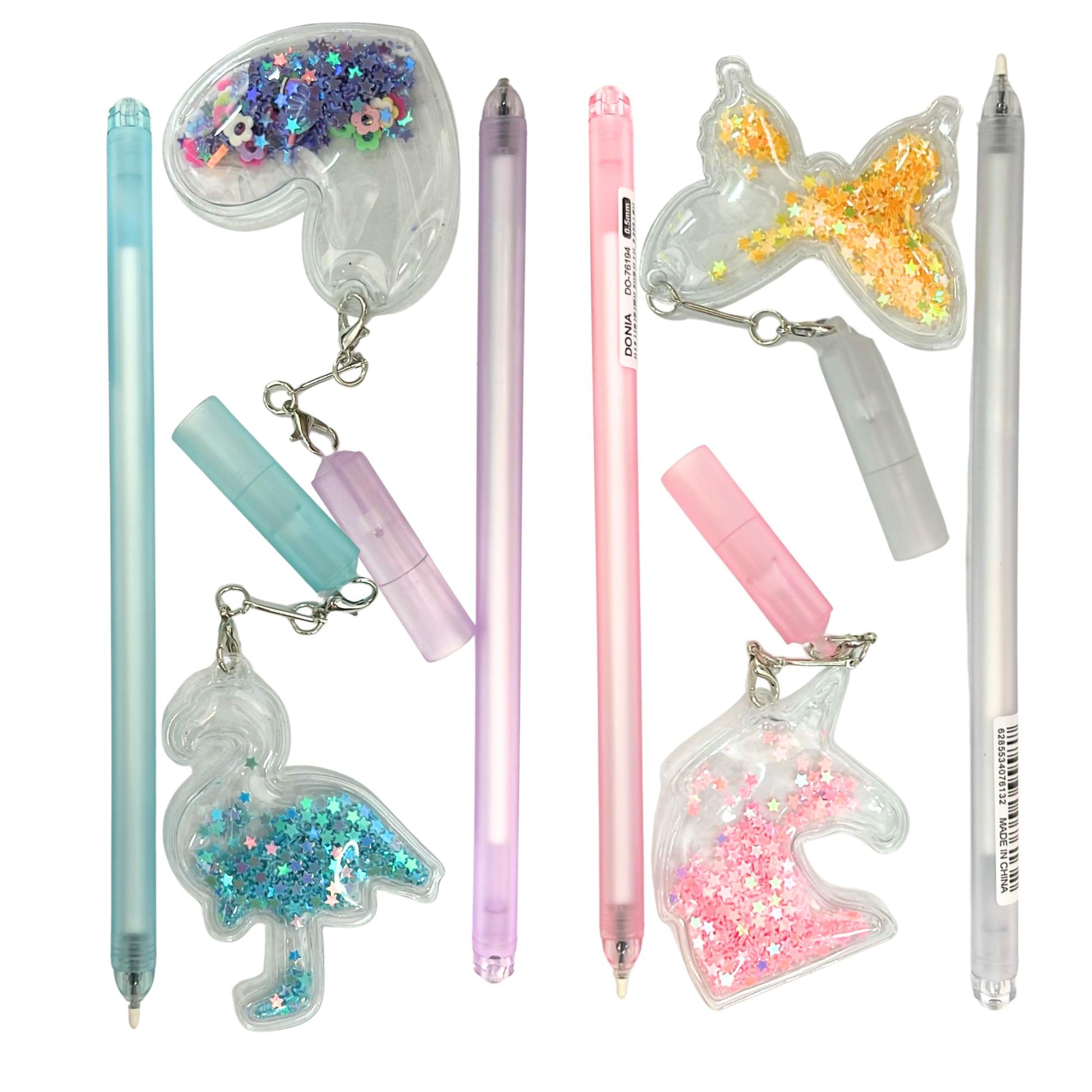 Flash Powder Pendant Blue Ink Pen