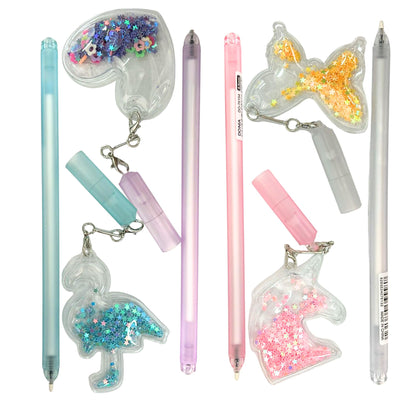 Flash Powder Pendant Blue Ink Pen