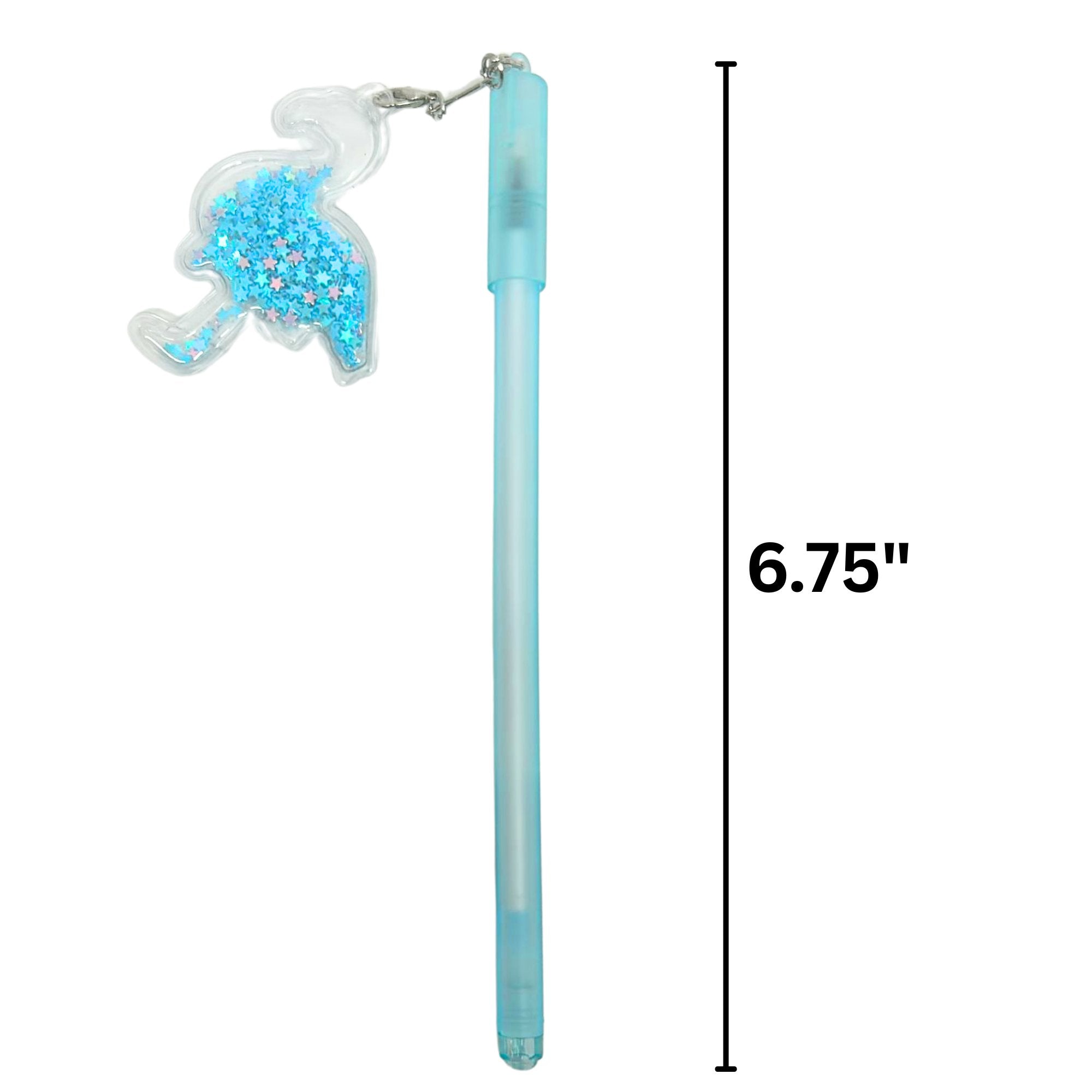 Flash Powder Pendant Blue Ink Pen: 1 Pack Gel Pens size and feature image