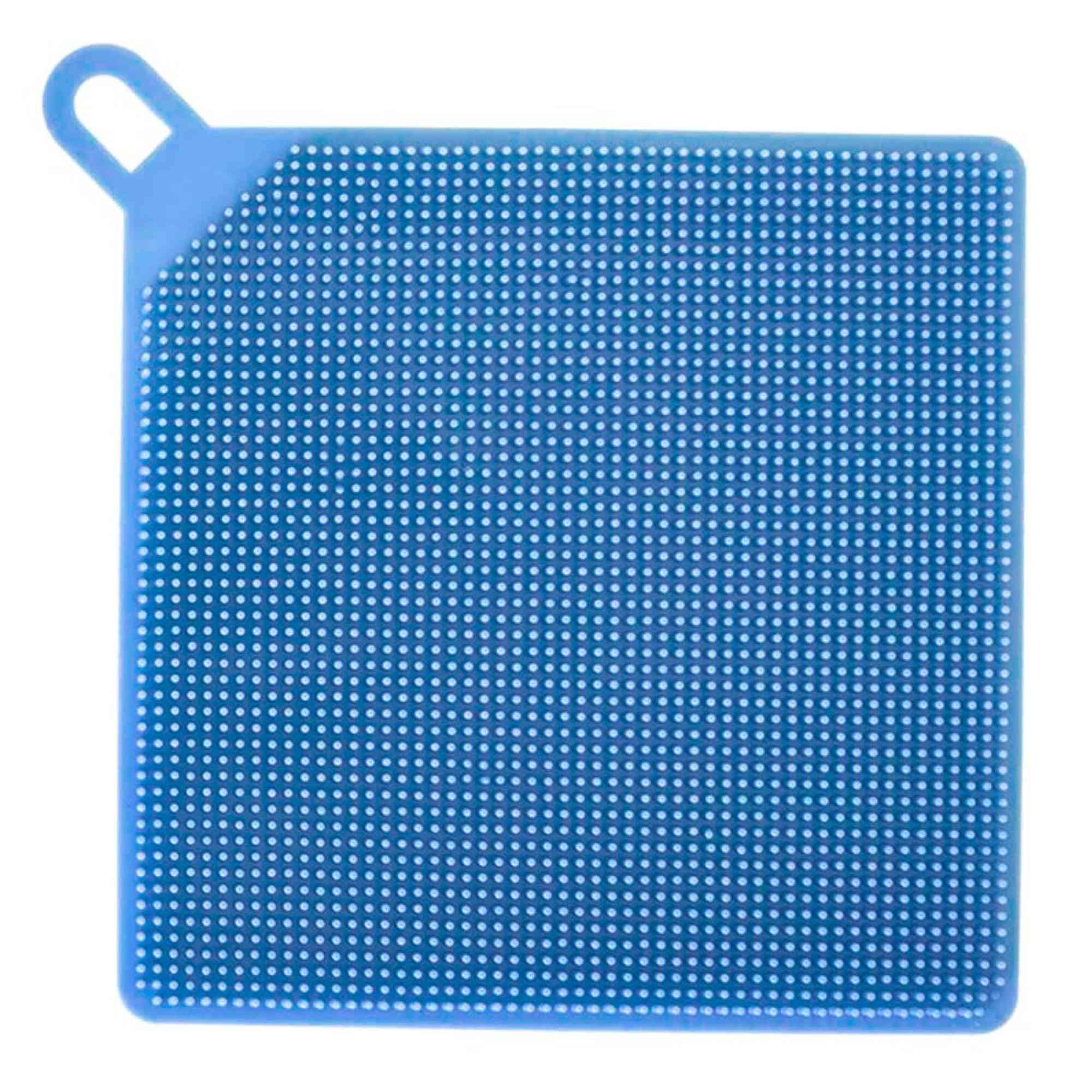 4.3" Square Silicone Sponge Scrubber: 1 Pack Sponges & Scouring Pads Kitchen Accessories lifestyle use image