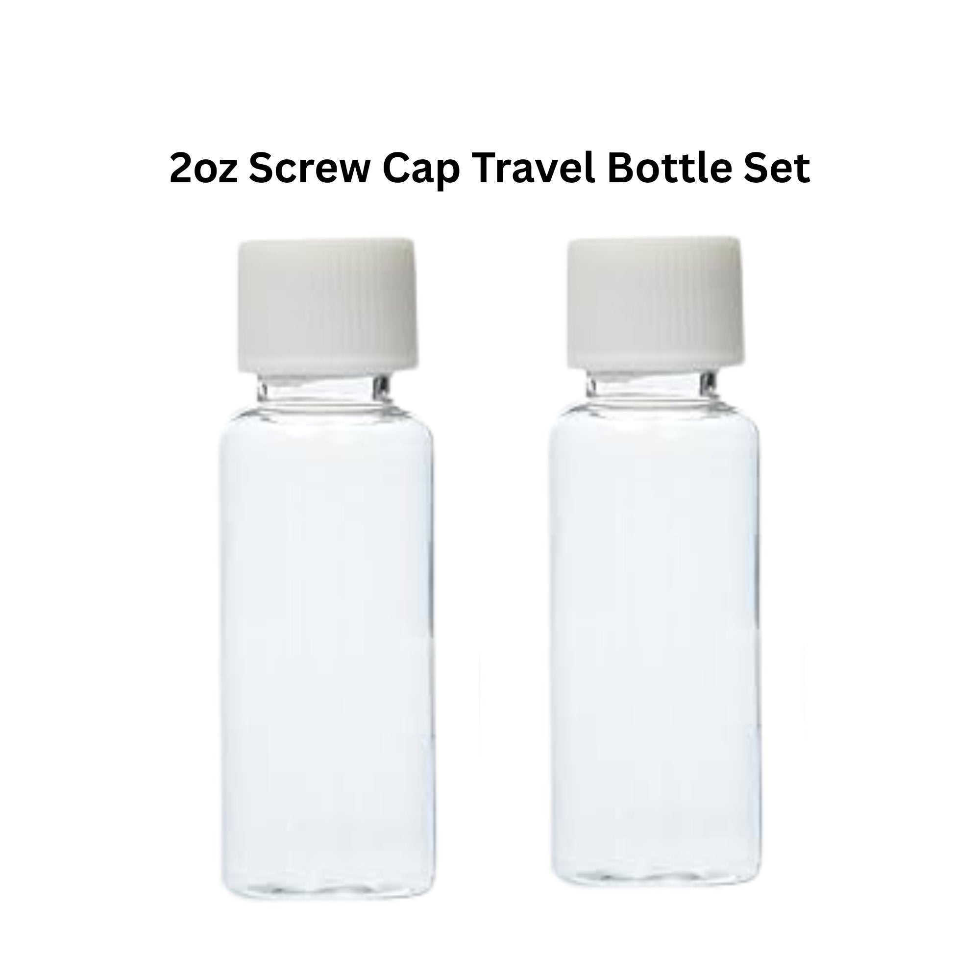 1.5oz Flip Cap Clear Soft Plastic Bottle: 2 Pack Travel Bottle size and feature image