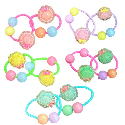 Pair of Small Flower-Shaped Hair Bands