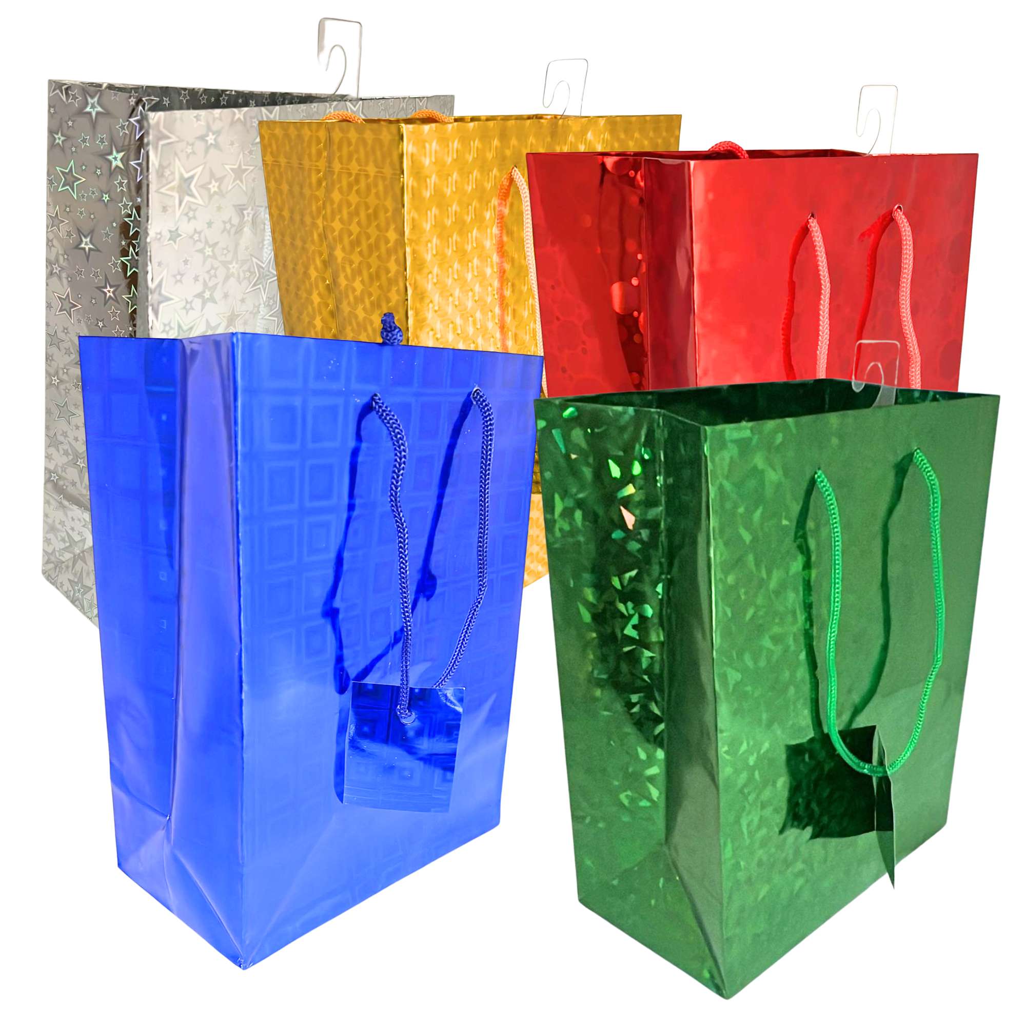 Foil & Holographic Gift Bags – 9 x 7 x 4 Inches: 1 Pack Party Bag main product image