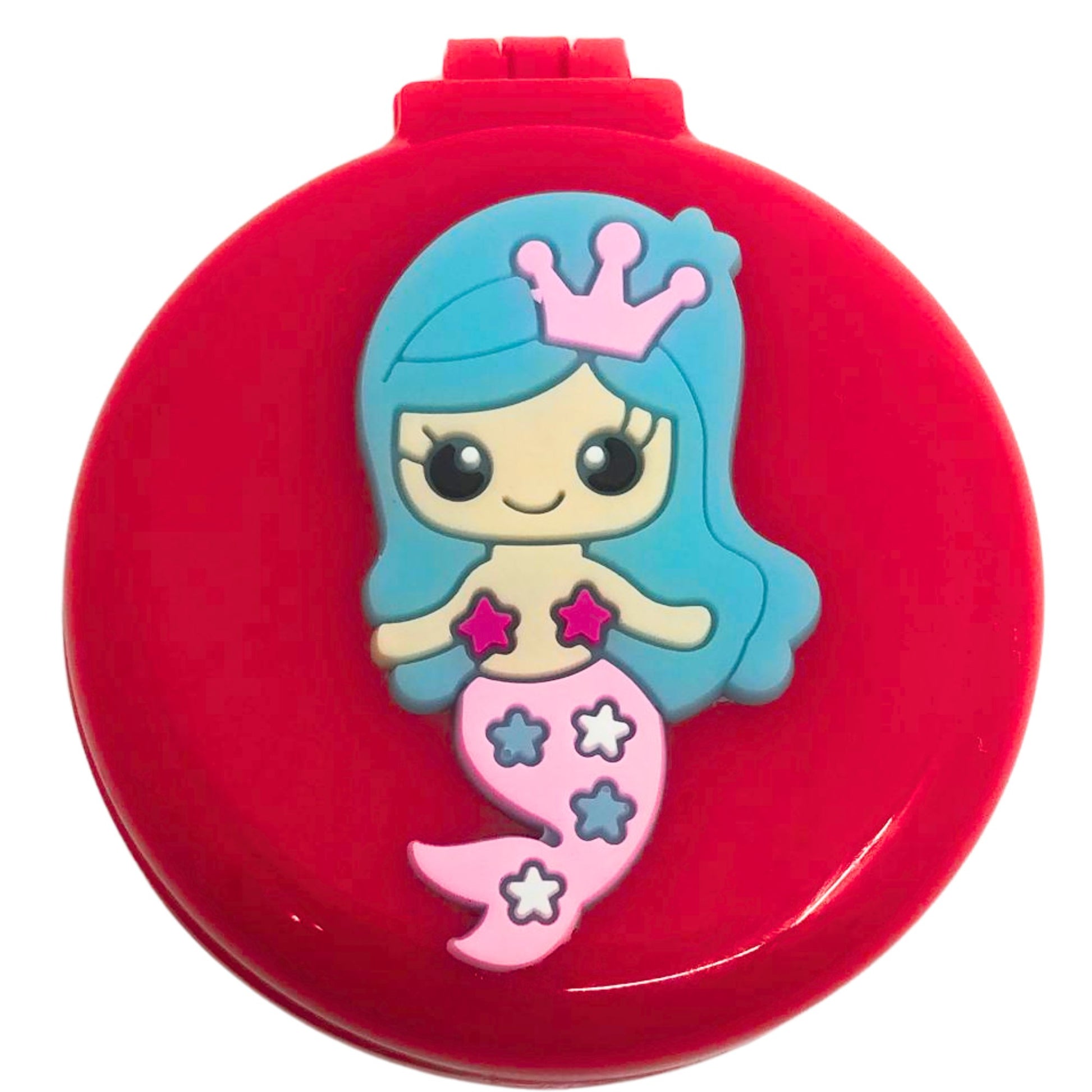 Small Folding Pocket Hair Brush with Mirror – Compact Detangling, Massage Comb for On the Go Grooming