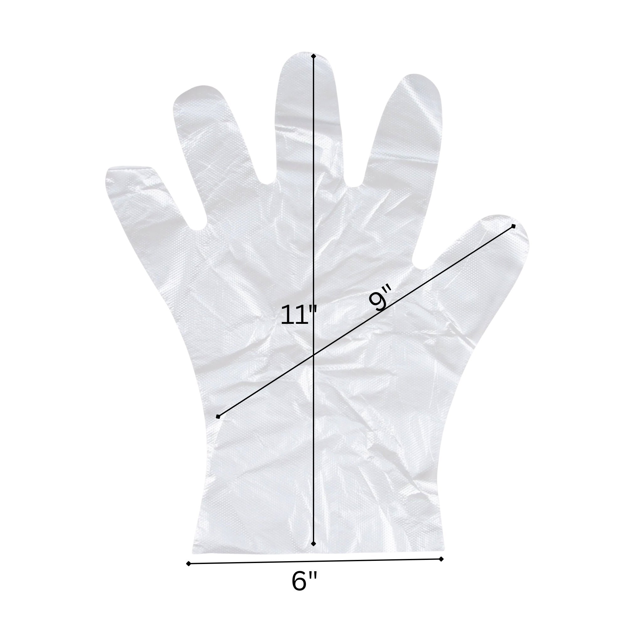 Large Disposable Plastic Gloves: 50 Pair Cleaning Gloves product detail image