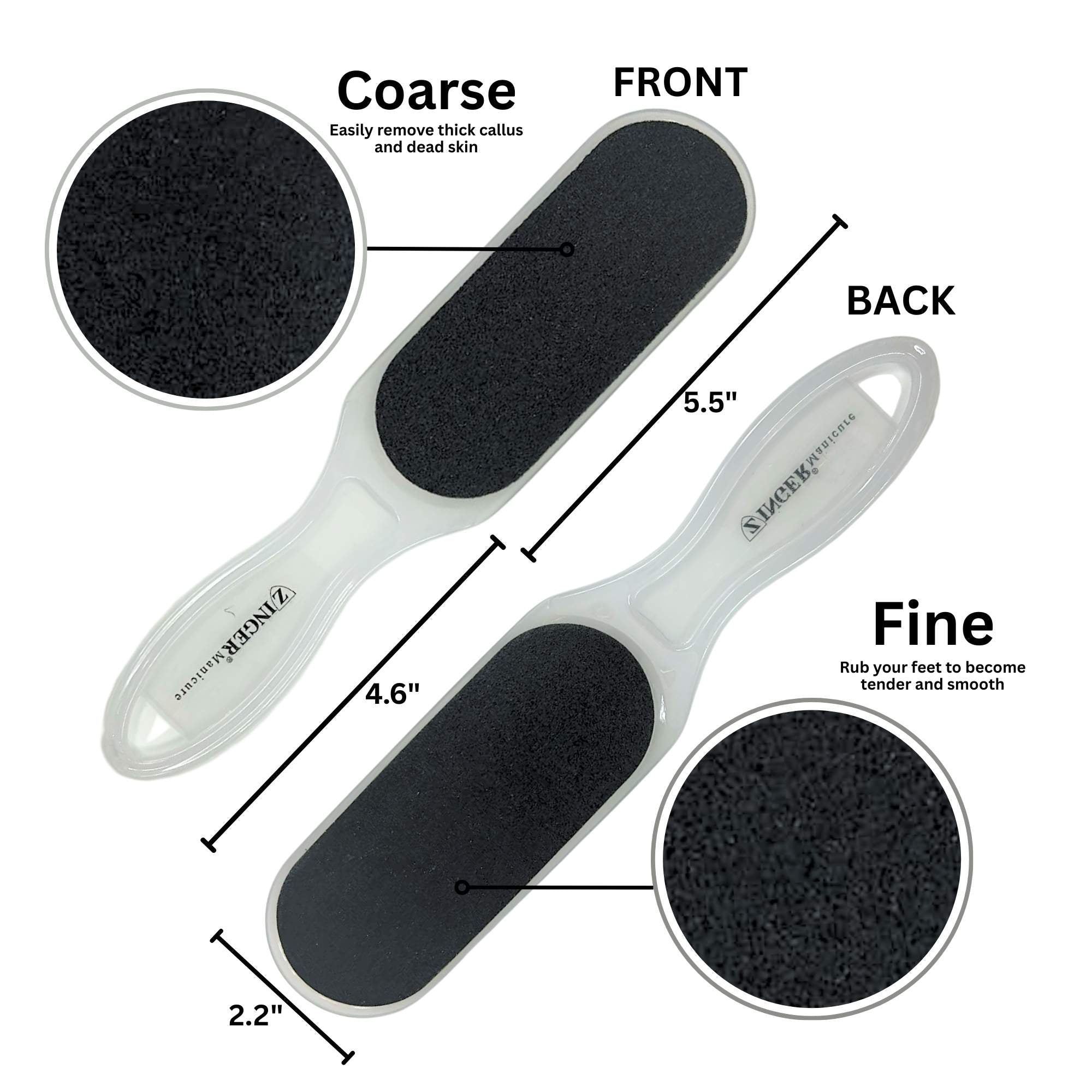 Pedicure Double Sided Callus Remover: 1 Pack foot file callus remover beauty and personal Foot product detail image