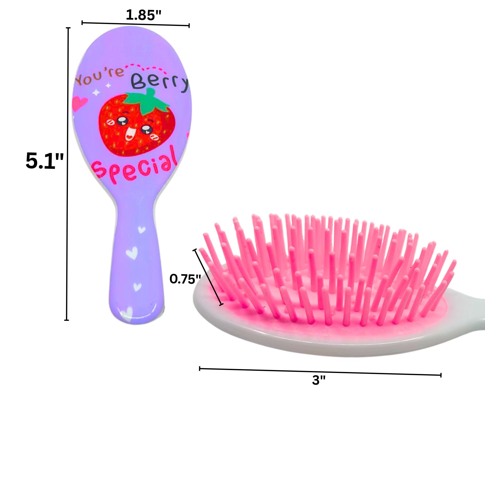 Fruity Detangler Hair Brushes for Girls: 1 Pack Holiday Gift Kids Hair product detail image