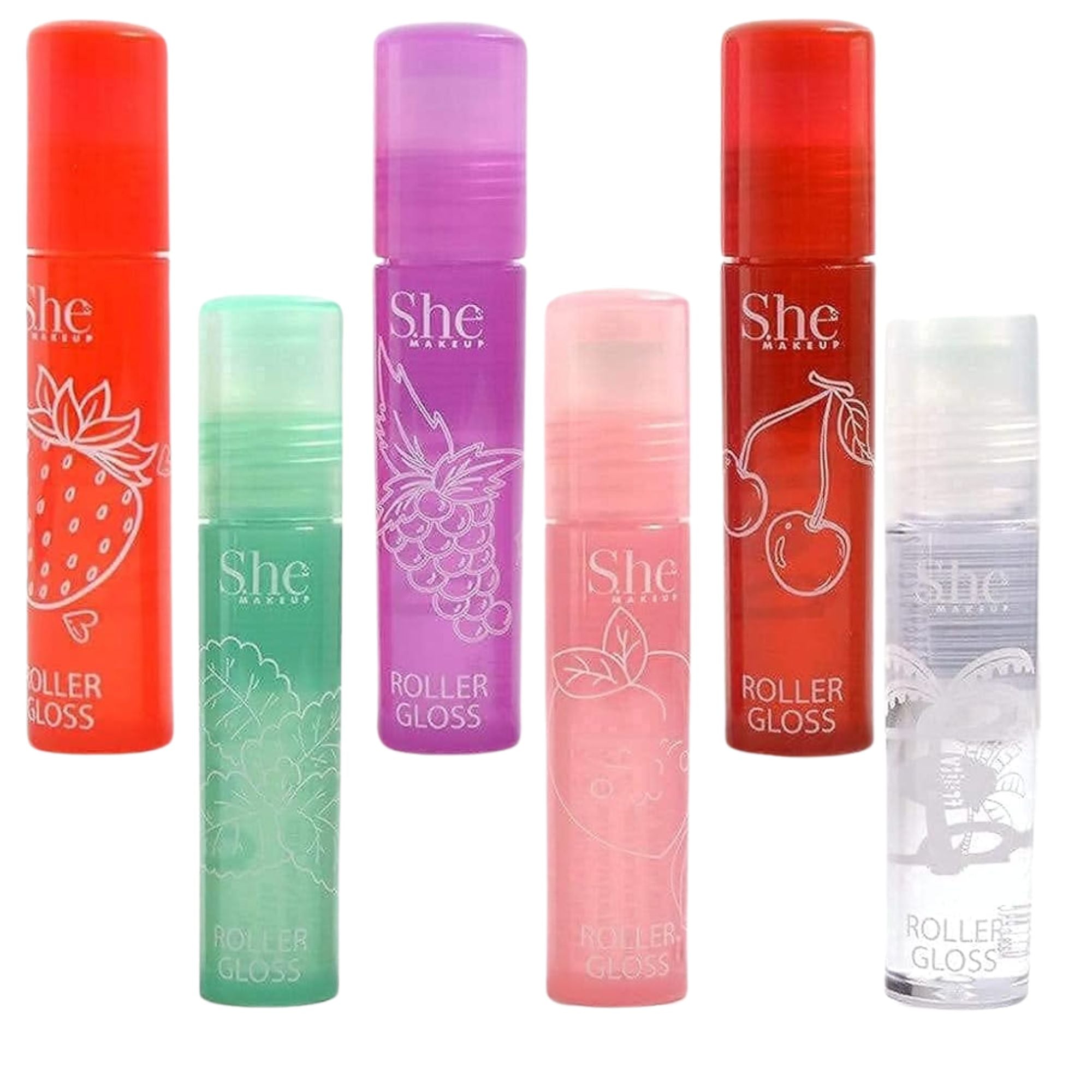 She Makeup – 0.22oz Clear Lip Gloss with Flavor Scents: 1 Pack Holiday Gift lip Gloss makeup lifestyle use image