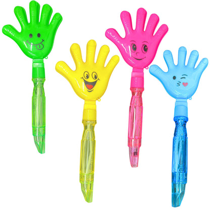 10" Bubble Emoji Hand Stick Wind with Whistle at Bottom 