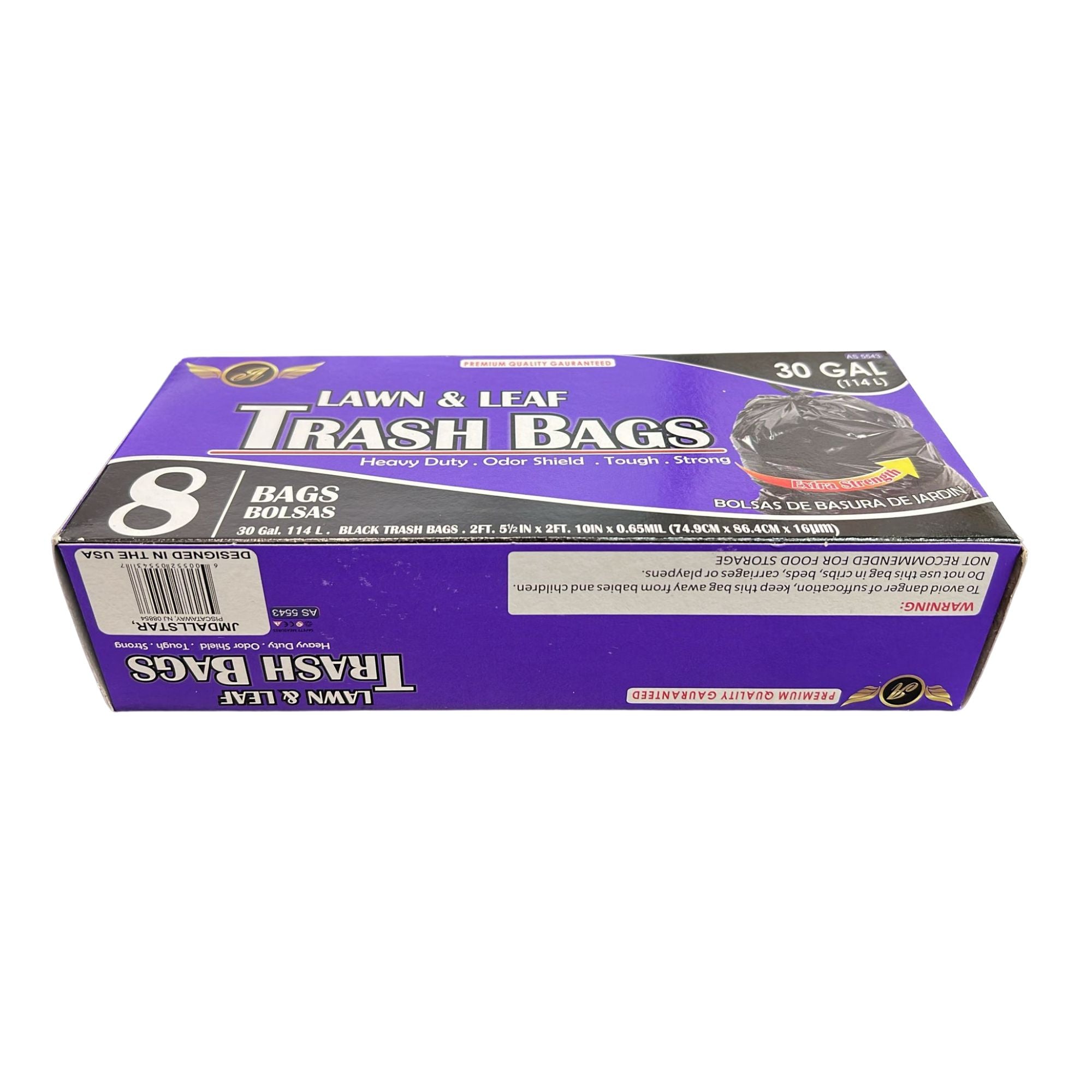 30 Gallon Lawn & Leaf Garbage bags: 8 Pack Trash size and feature image