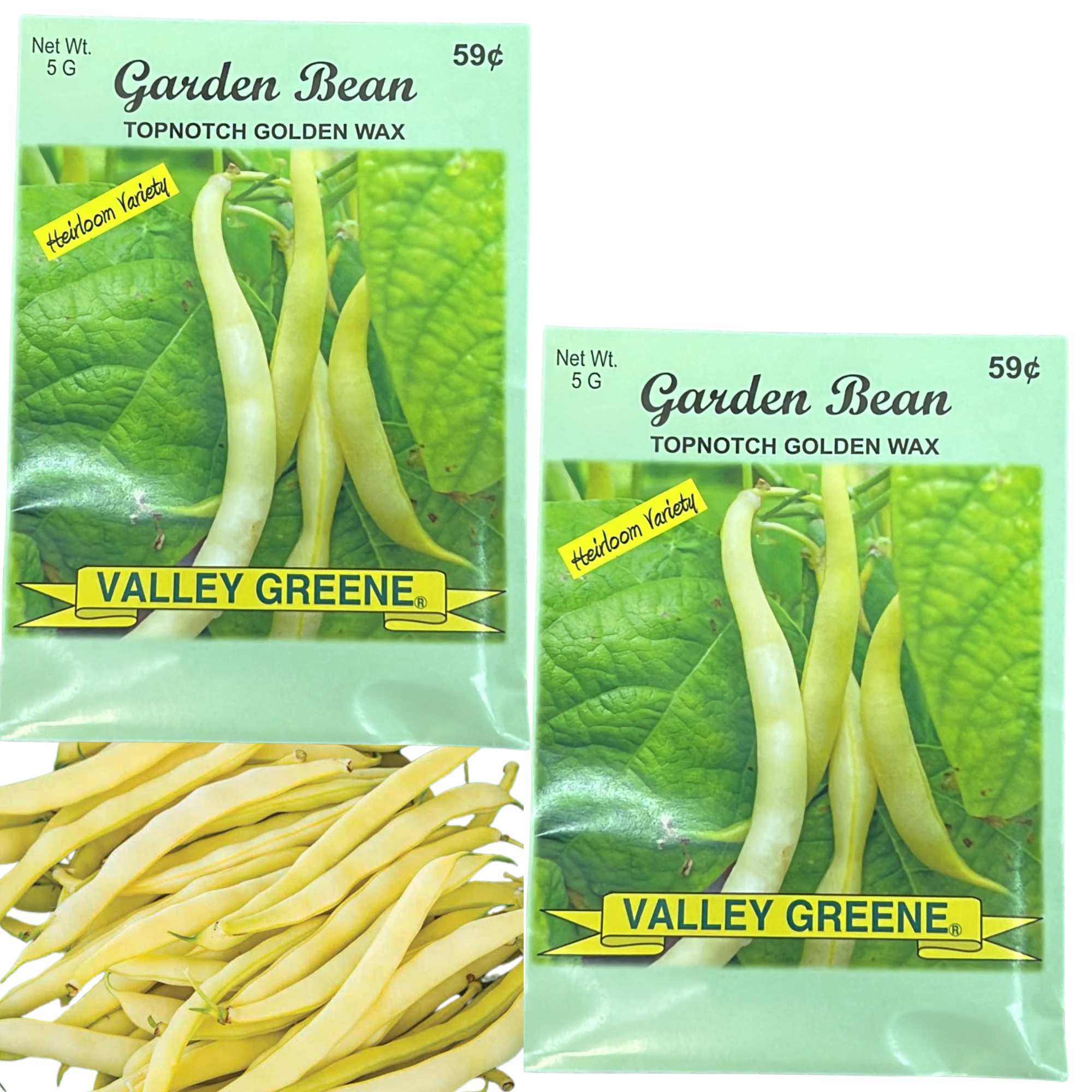 Valley Greene 5g Garden Bean Topnotch Golden Wax Seeds: 2 Pack main product image