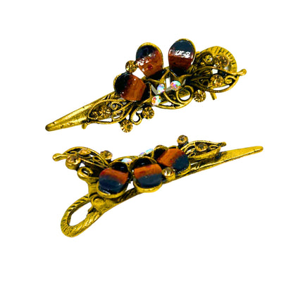 Vintage Hair Clip with Precious Stones