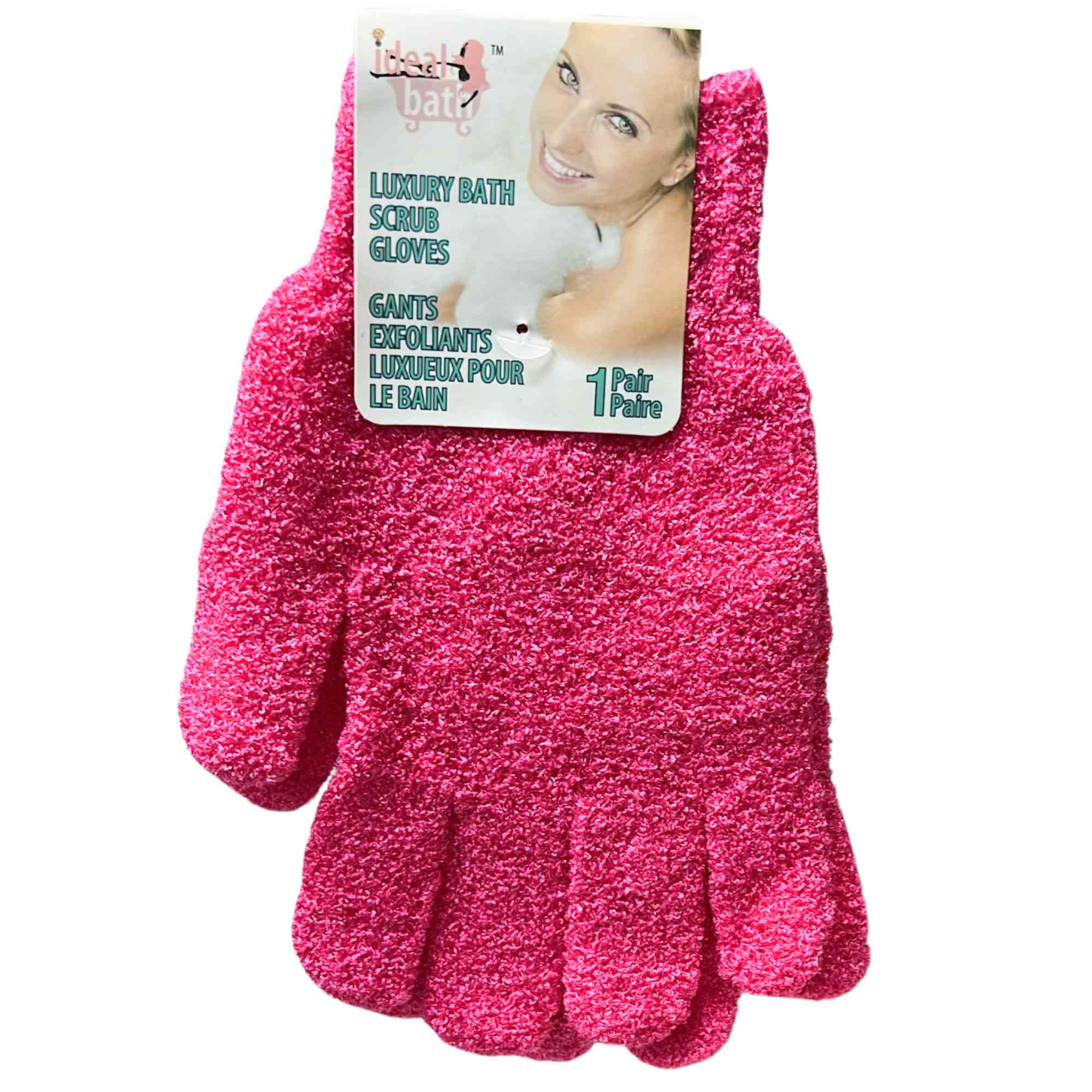 Luxury Bath Exfoliating Mitts Scrub Gloves: 1 Pair Bath Brushes Bath Essentials Bathroom product image 7
