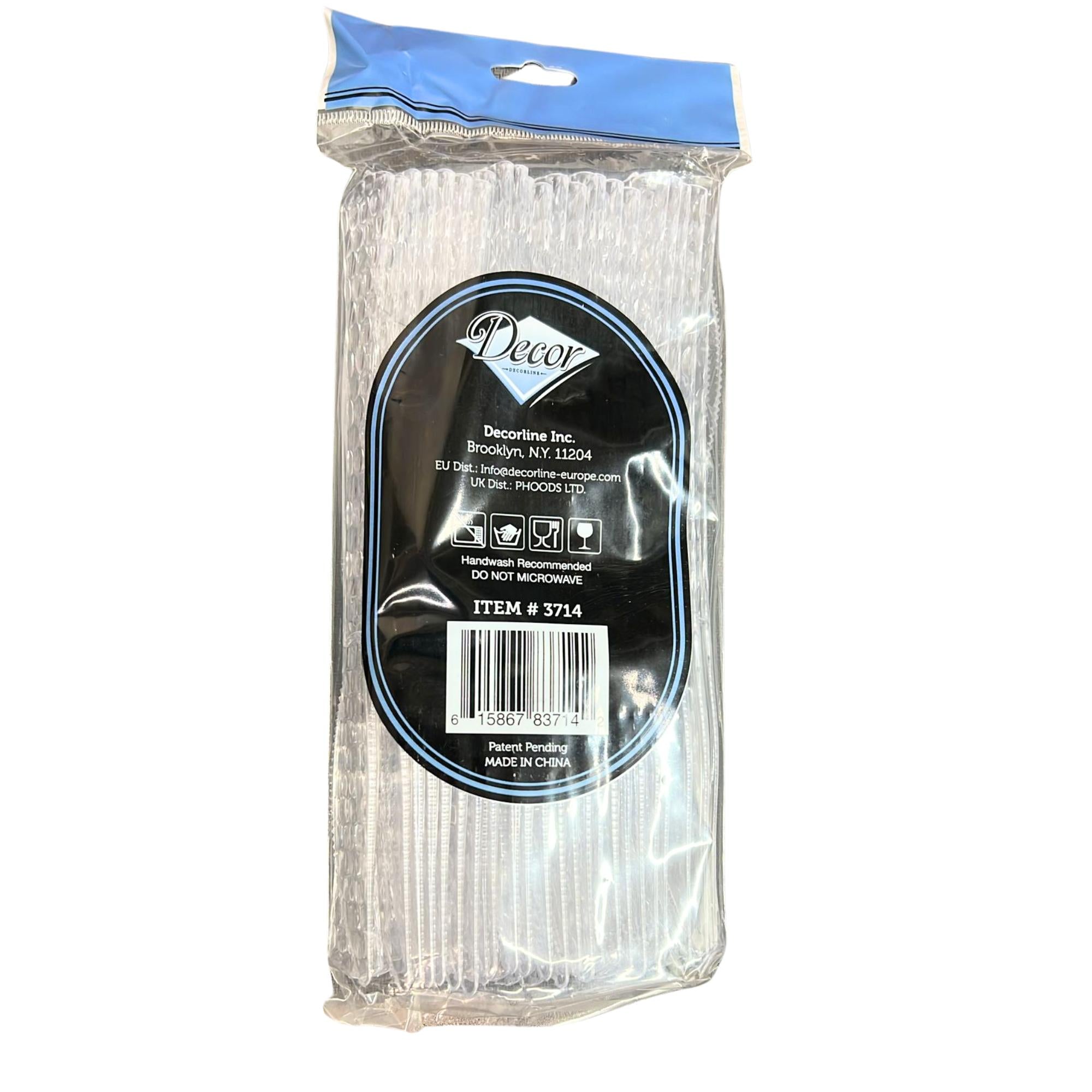 Glamour Collection Clear Knives 50 Pack Disposable Knives size and feature image