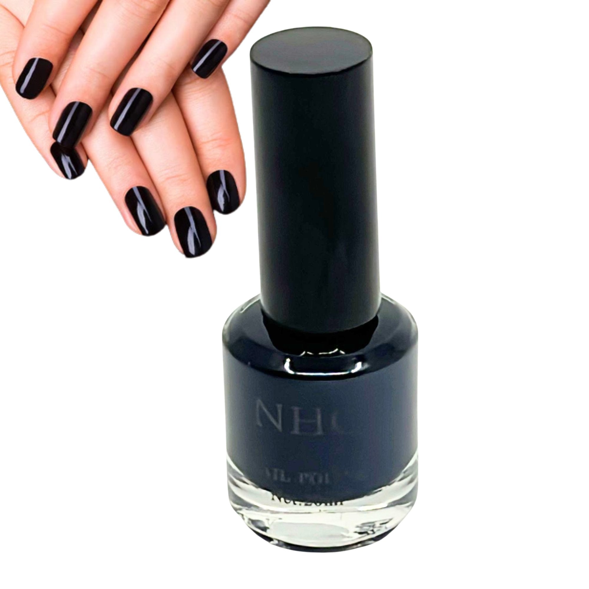 NHC 20ml Black Nail Polish: 1 Pack Personal Care Holiday Gift makeup Nail Polish product detail image