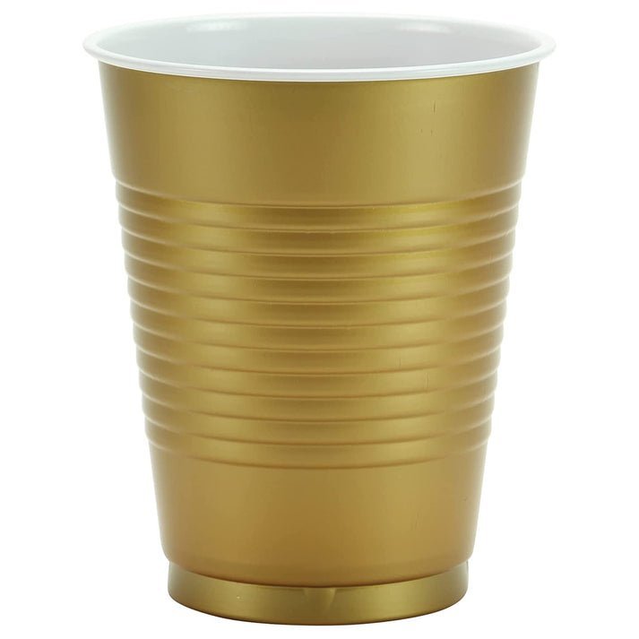 Disposable 18oz Gold Plastic Cups: 4 Pack Kitchen Catalog,Dispoable Cups main product image