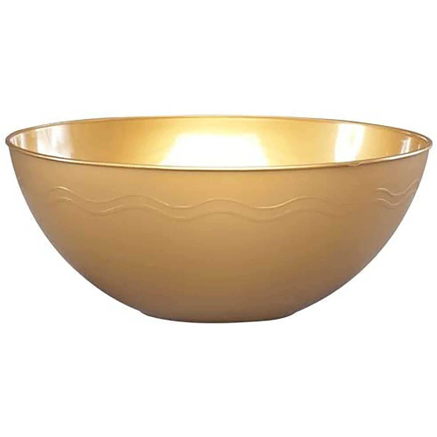 60oz Gold Plastic Bowl:1 Pack Bowls Bowl serveware Serving Bowl main product image