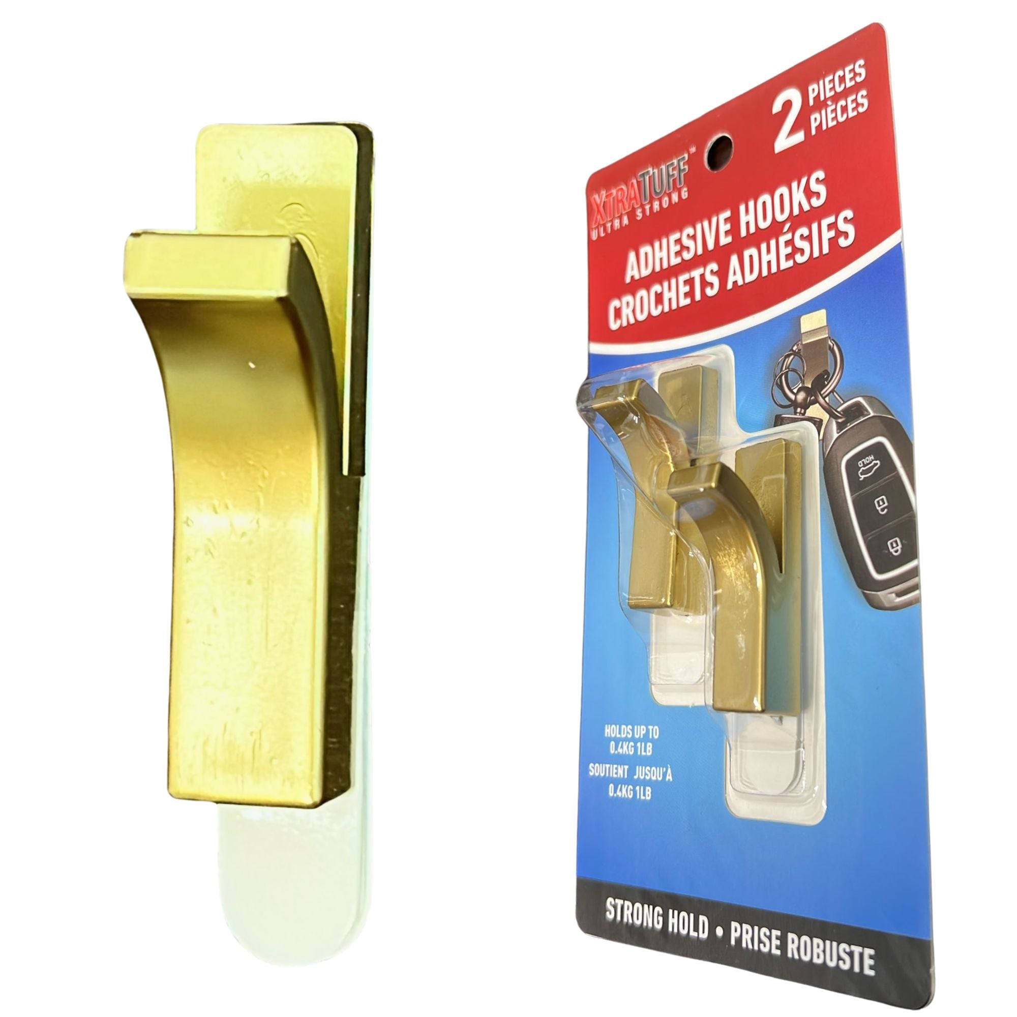 2" Adhesive Golden Hooks: 2 Pack Utility Hooks Hardware main product image