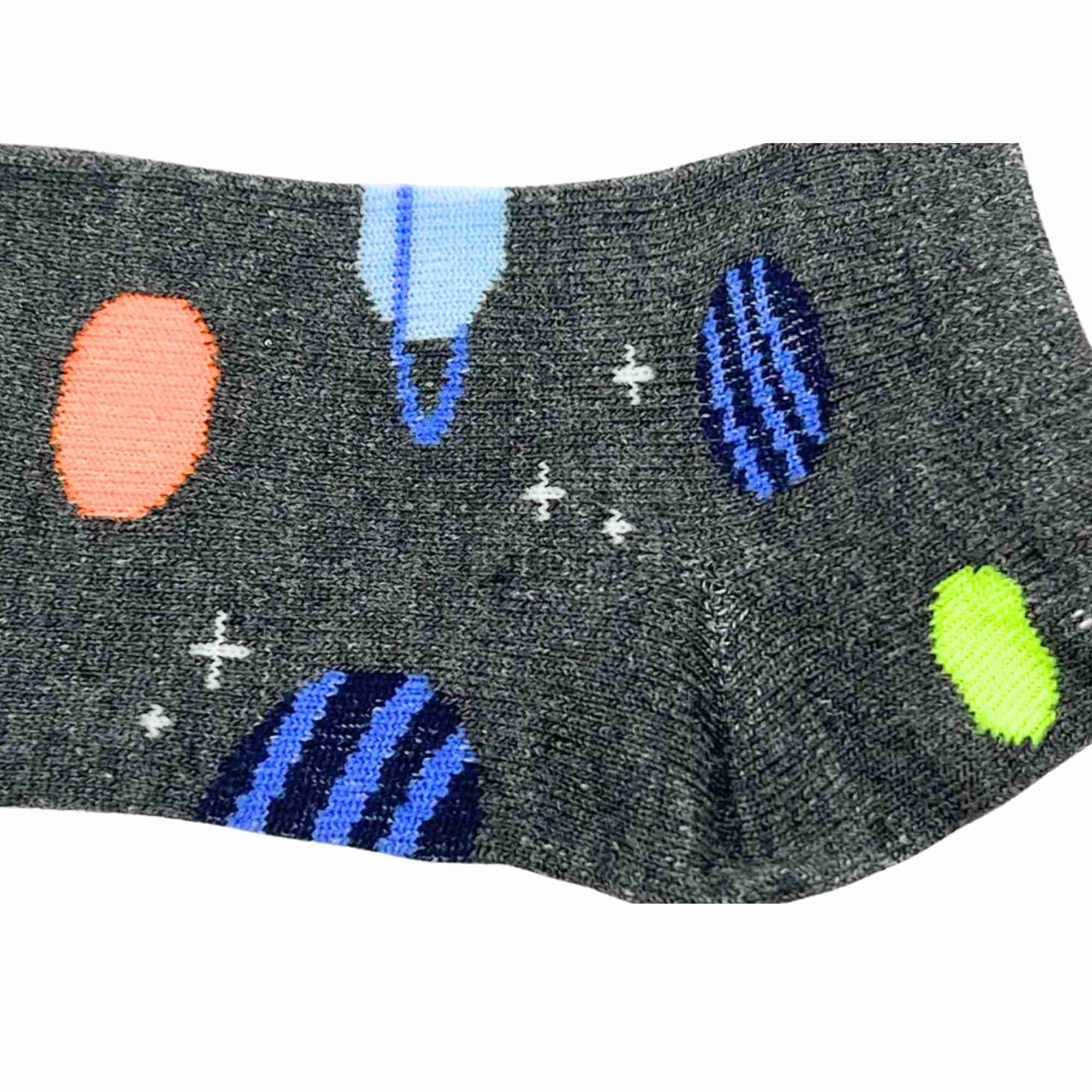 Kids Soft & Stretchy Comfortable Fit Gray Ankle Socks: 1 Pair Kids Socks size and feature image