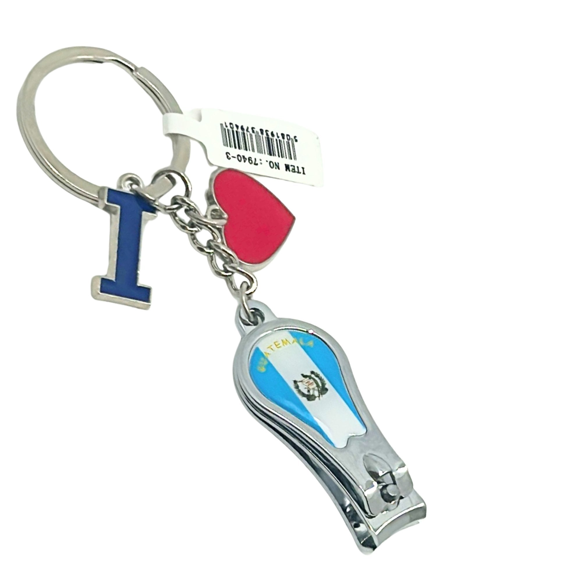 Guatemala Flag Key Chain with Nail Clipper– Compact, Dual Purpose Grooming Tool: 1 Pack Keychain, Novelty & Souvenir Catalog