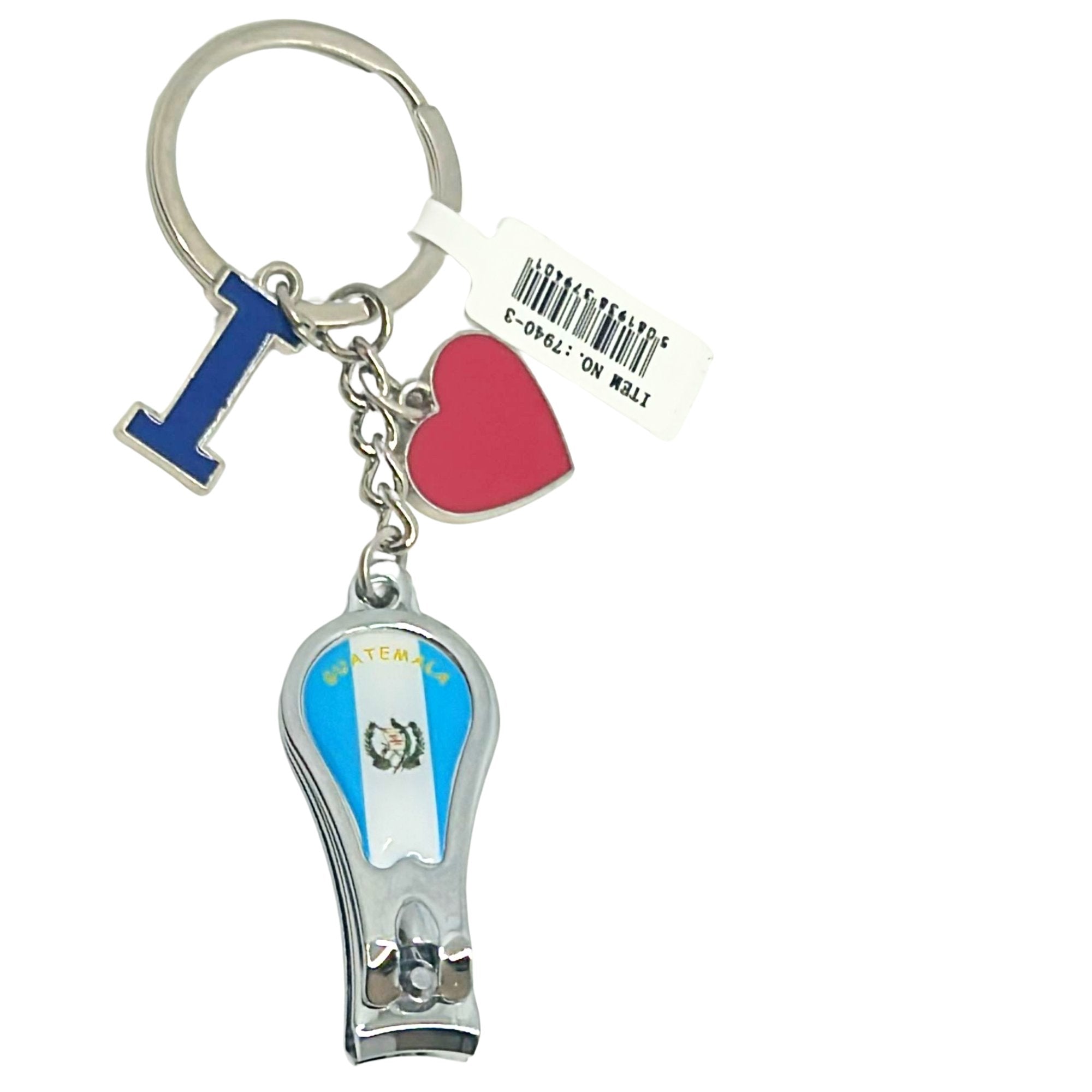 Guatemala Flag Key Chain with Nail Clipper– Compact, Dual Purpose Grooming Tool: 1 Pack Keychain, Novelty & Souvenir Catalog